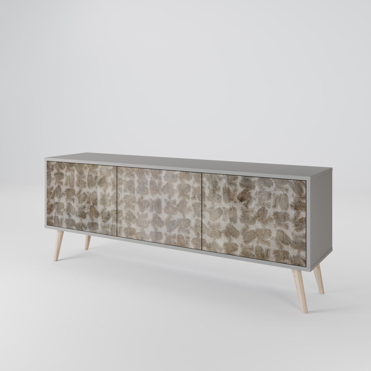 SLIGHTLY BLURRED 3-Door TV Cabinet