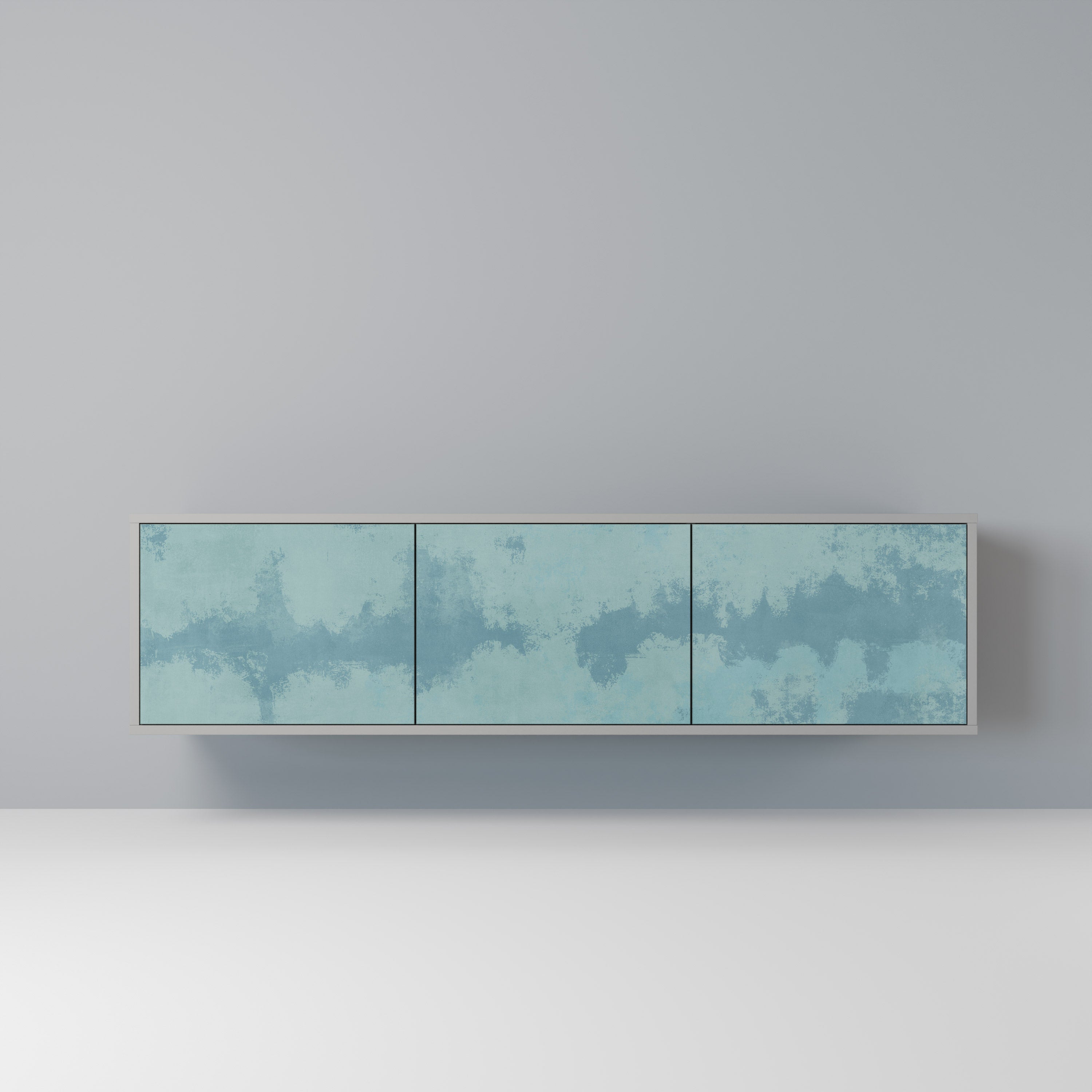 Meuble TV 3 portes SKY WASH finition grise