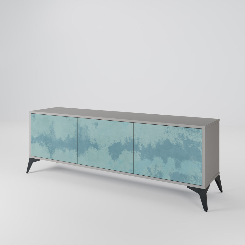 Meuble TV 3 portes SKY WASH finition grise