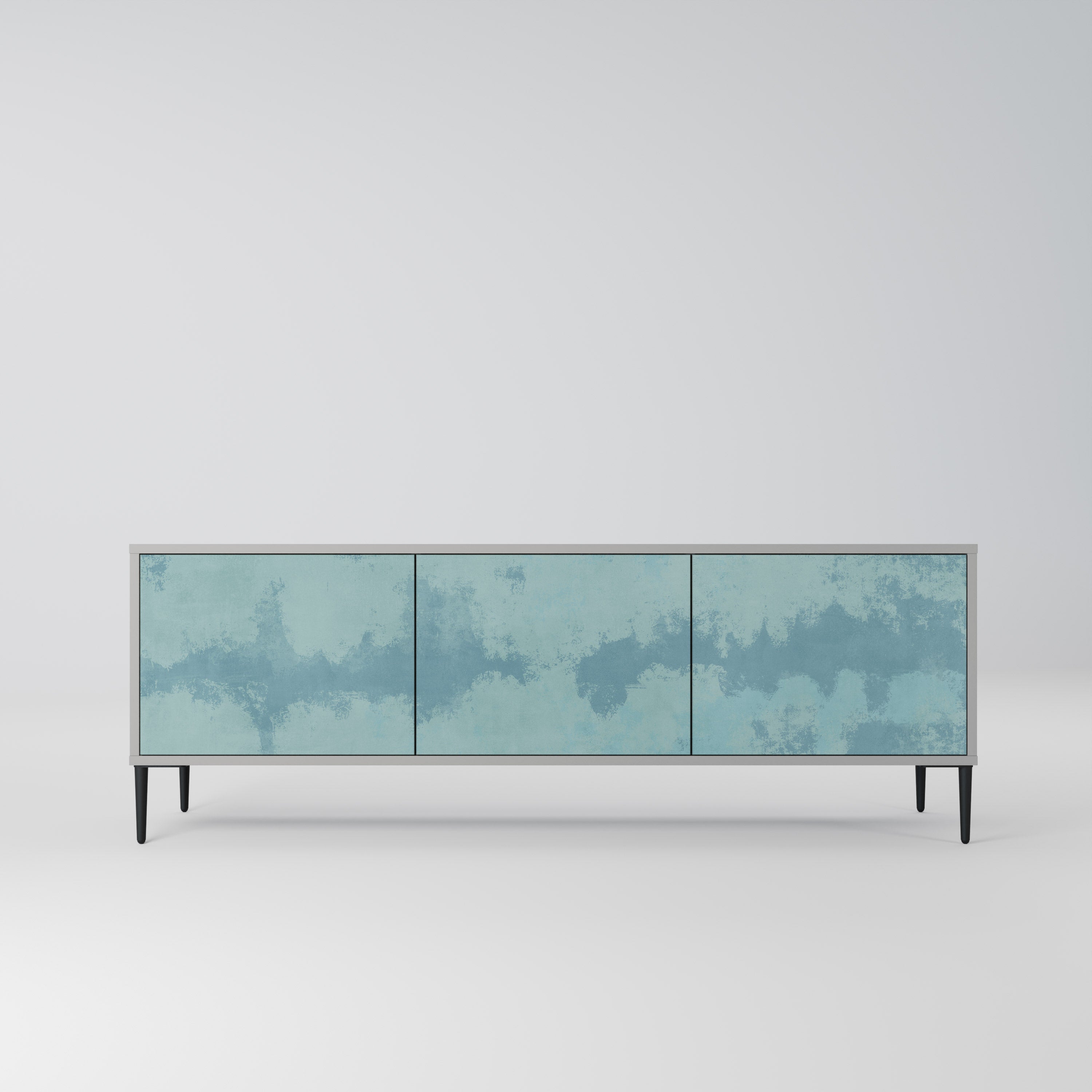 Meuble TV 3 portes SKY WASH finition grise