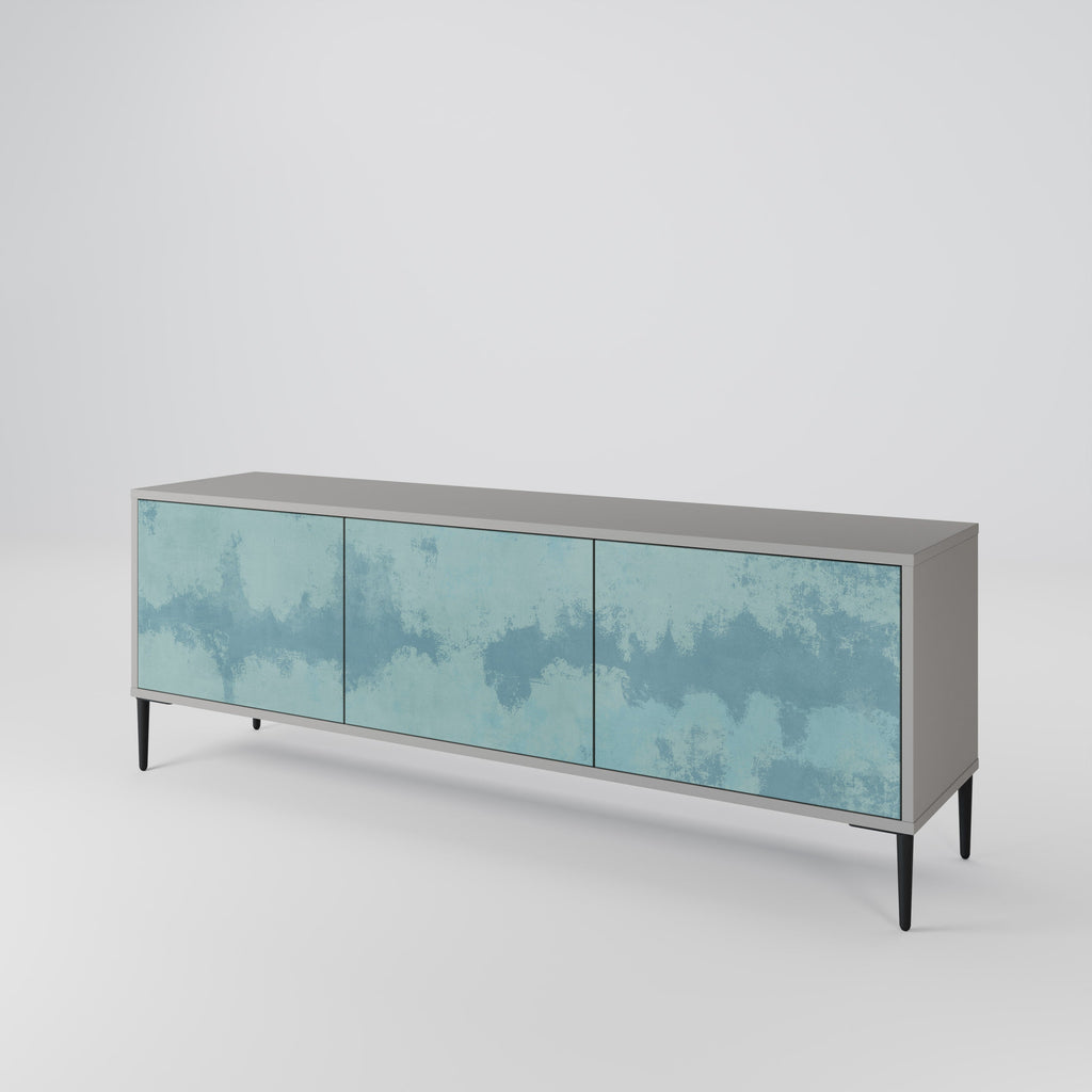 Meuble TV 3 portes SKY WASH finition grise