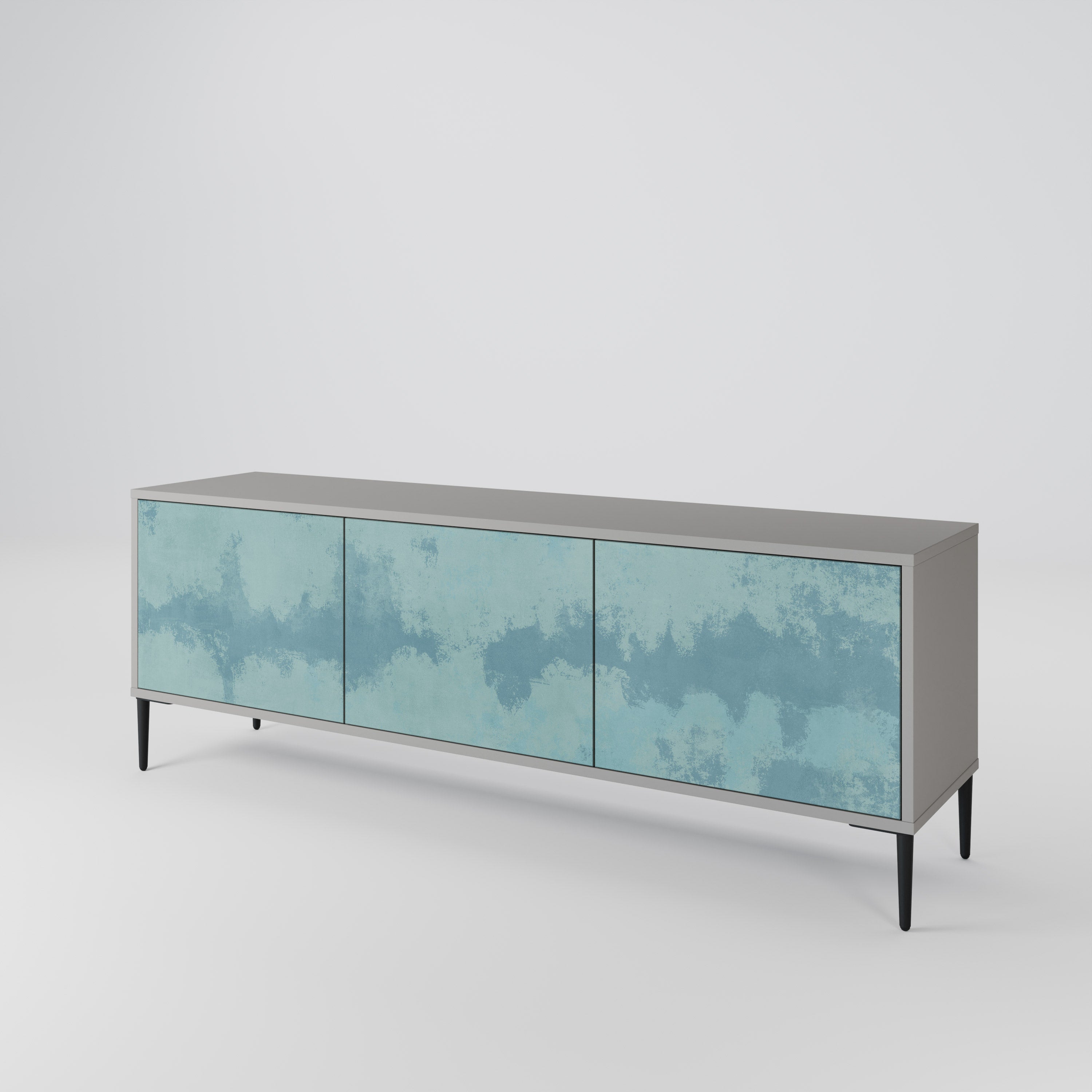 Meuble TV 3 portes SKY WASH finition grise