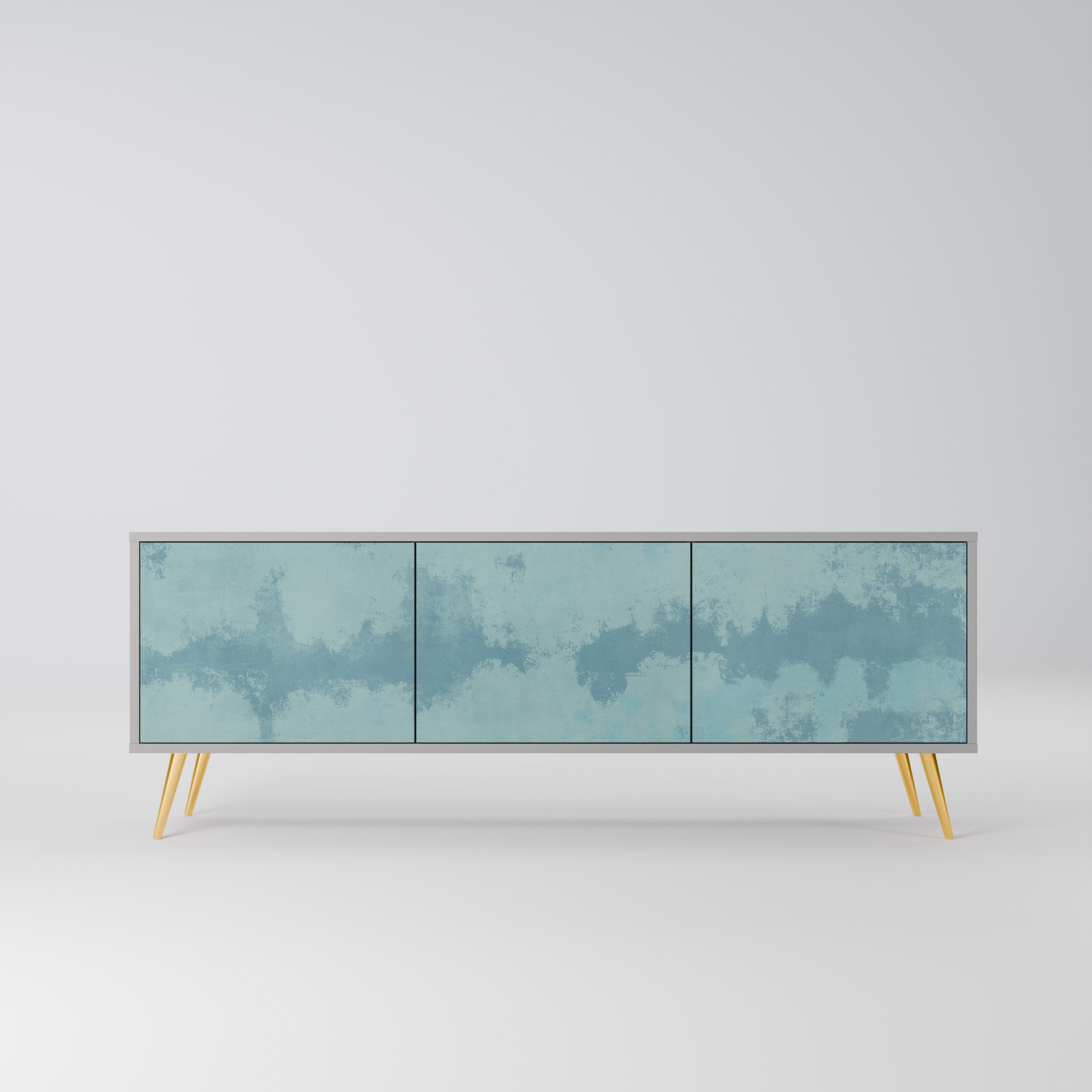 Meuble TV 3 portes SKY WASH finition grise