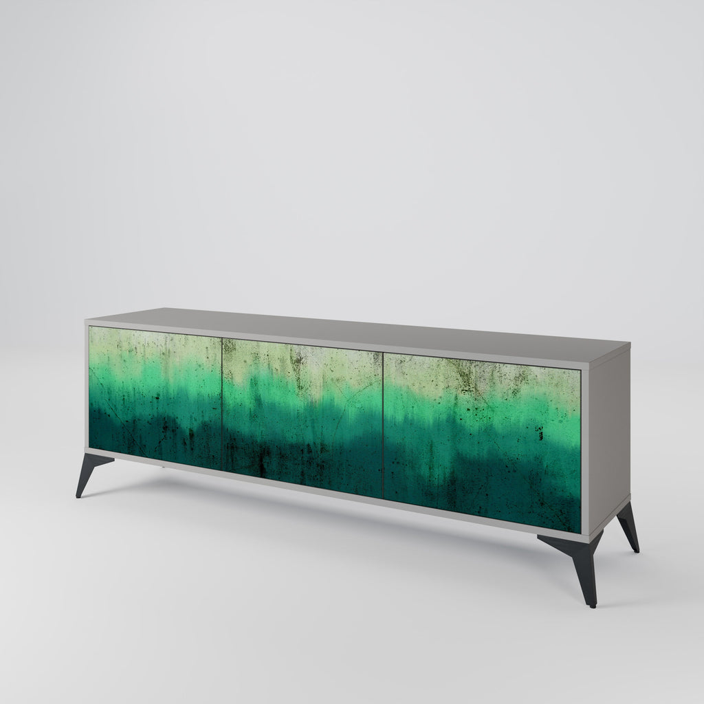 Meuble TV 3 portes NORTHERN LIGHTS, finition grise