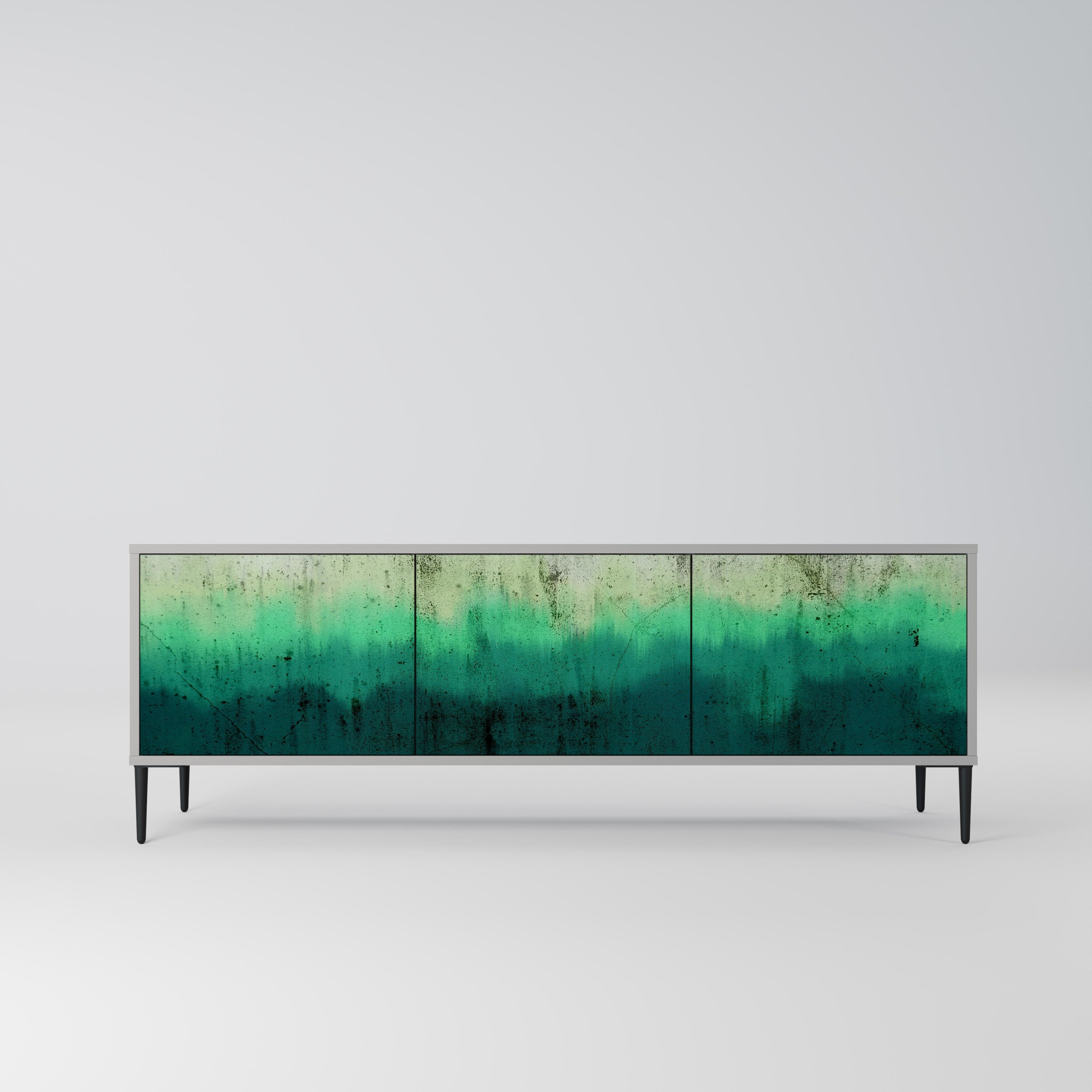 Meuble TV 3 portes NORTHERN LIGHTS, finition grise