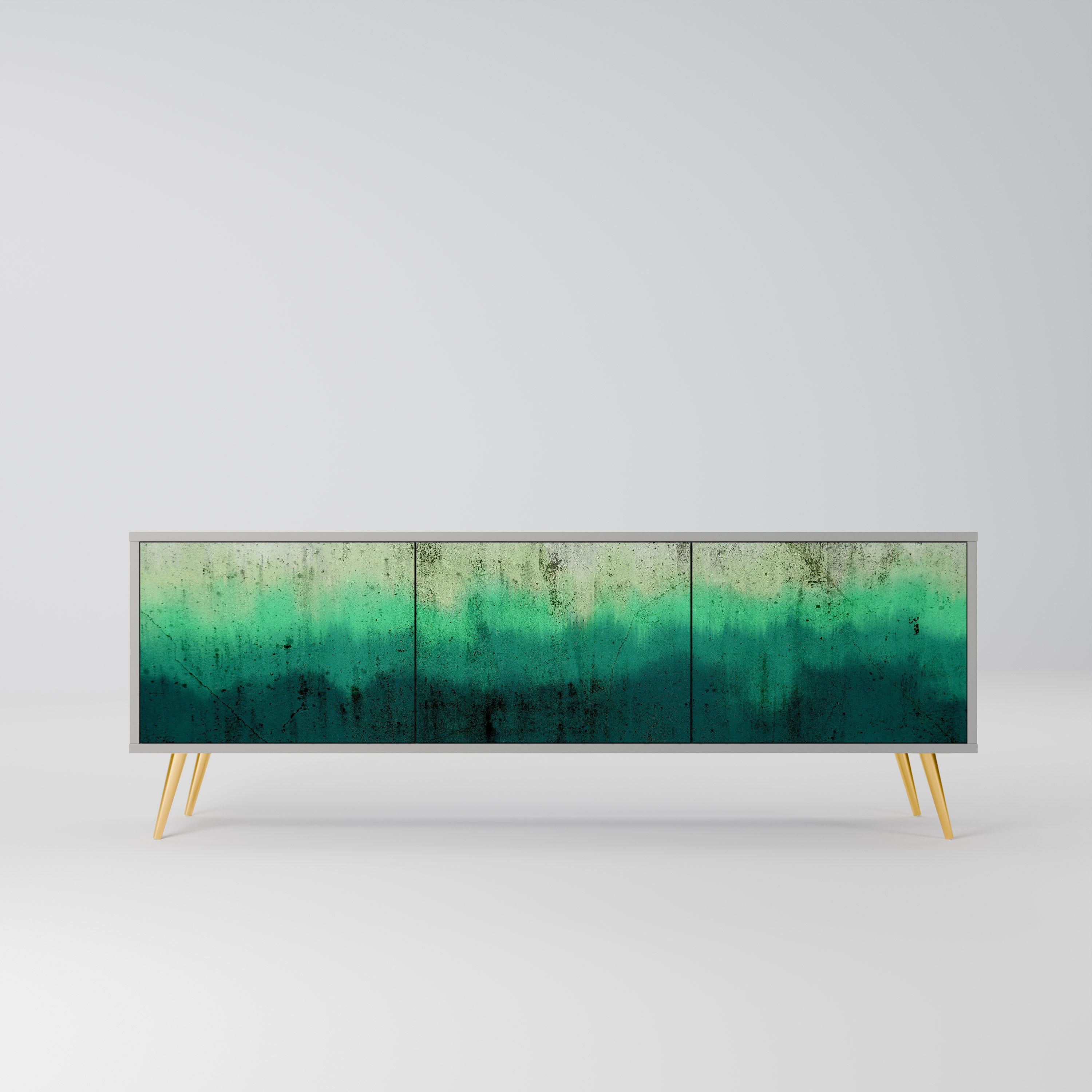 Meuble TV 3 portes NORTHERN LIGHTS, finition grise