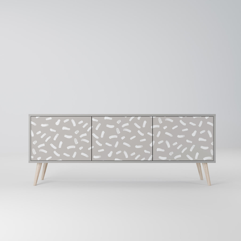 Meuble TV 3 portes PASSING SECONDS finition grise