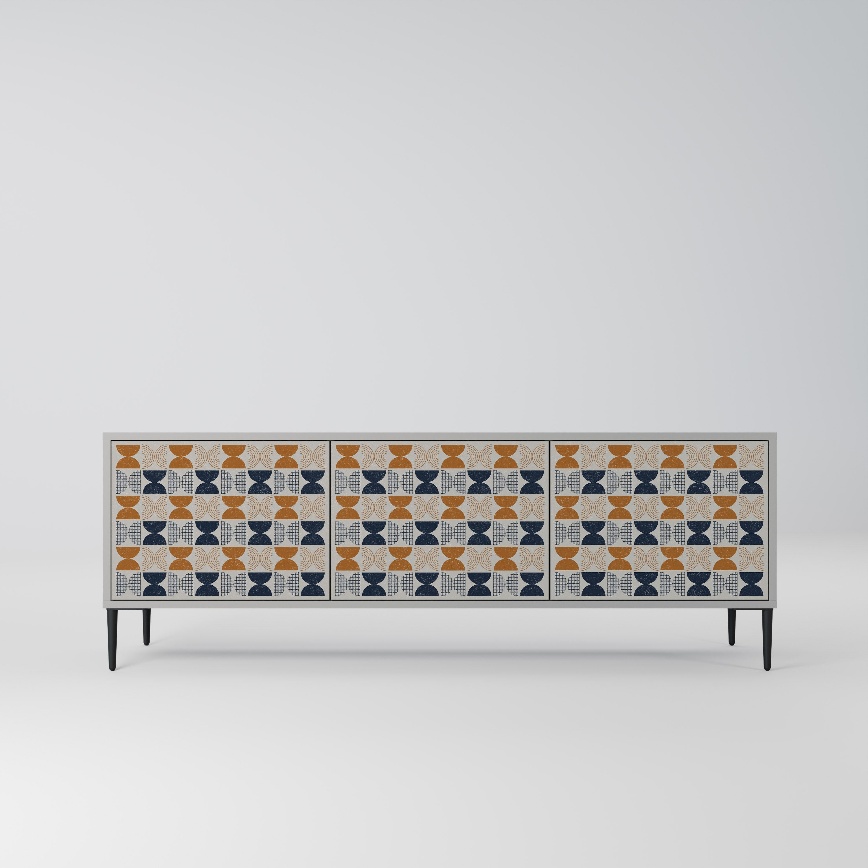 Meuble TV 3 portes REFLECTION RANGE en finition grise