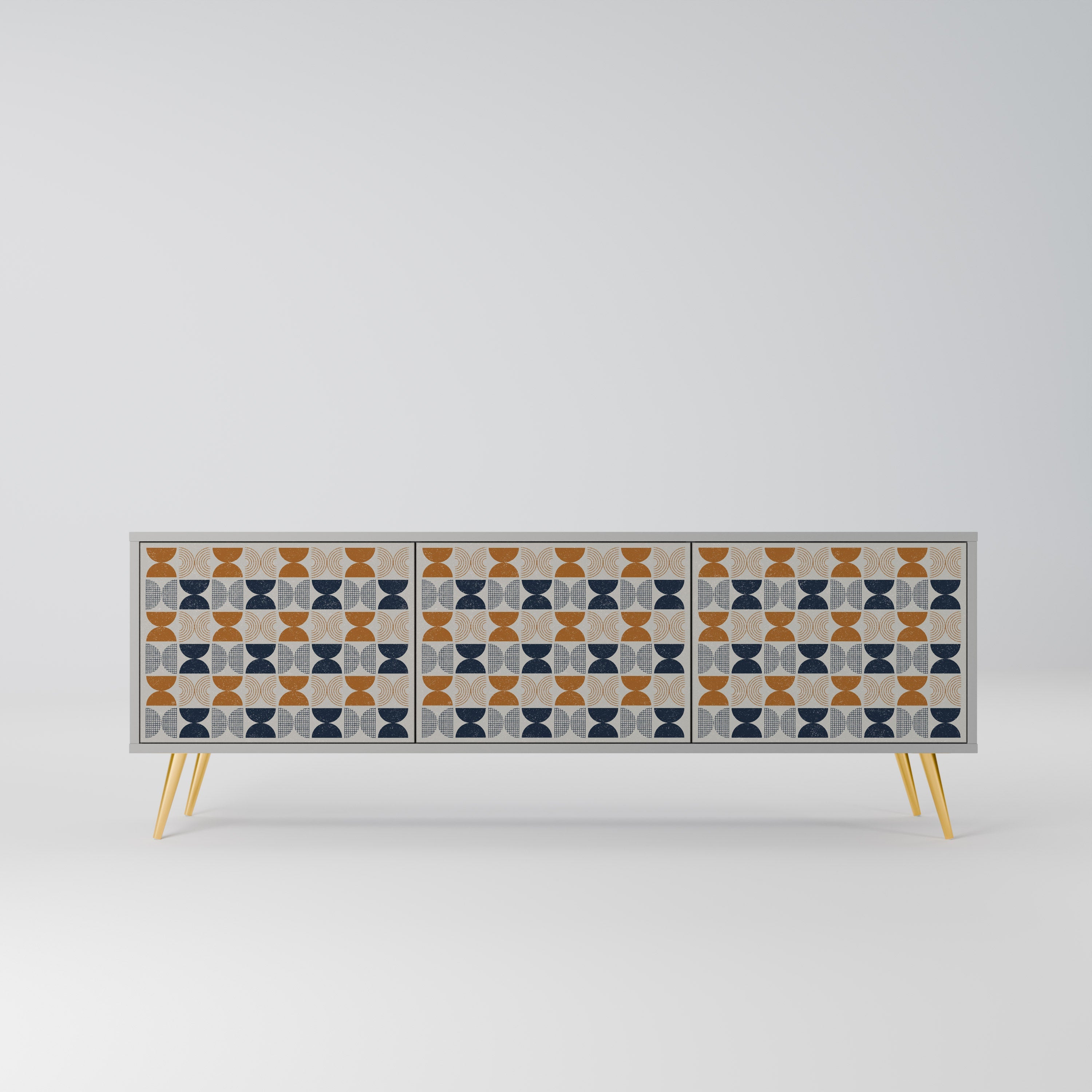 Meuble TV 3 portes REFLECTION RANGE en finition grise