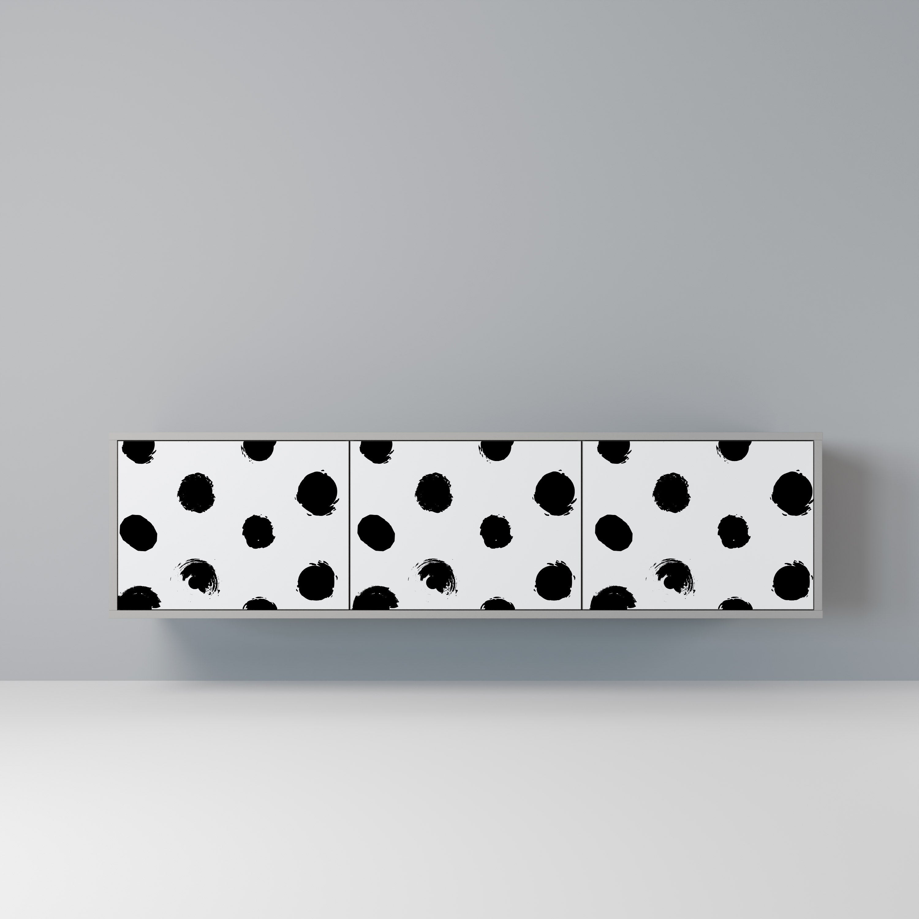 SLIPPING MINUTES Meuble TV 3 portes finition grise