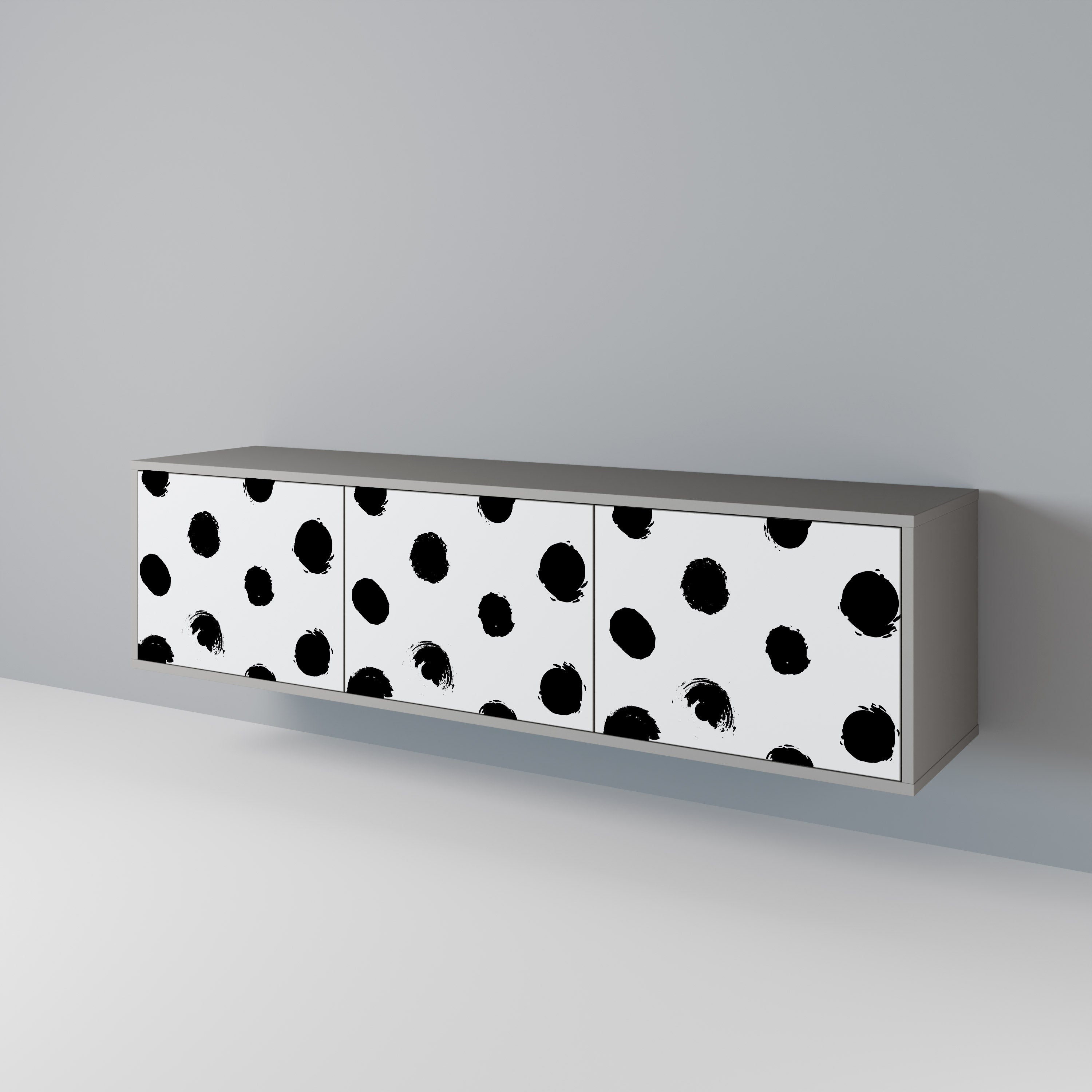 SLIPPING MINUTES Meuble TV 3 portes finition grise