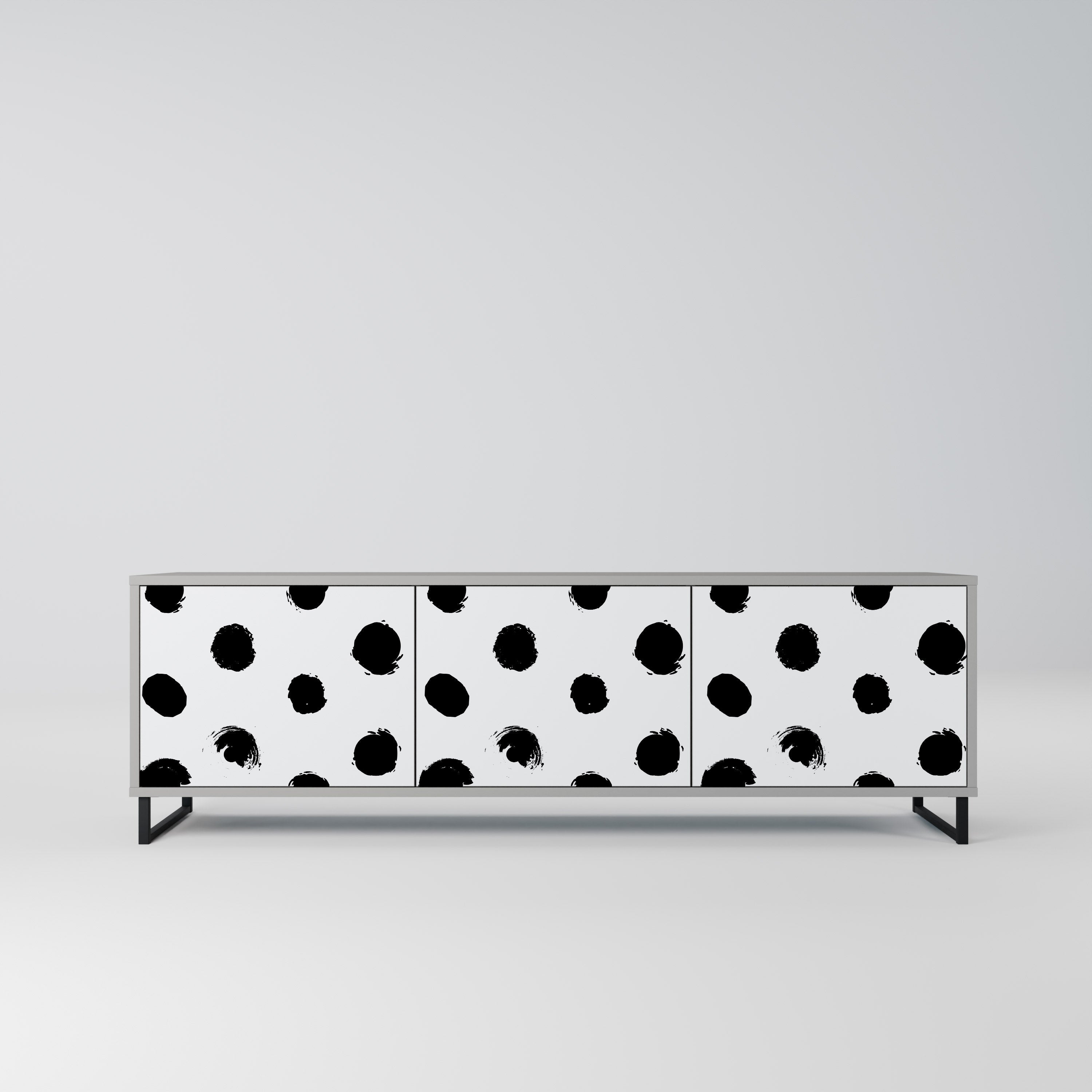 SLIPPING MINUTES Meuble TV 3 portes finition grise