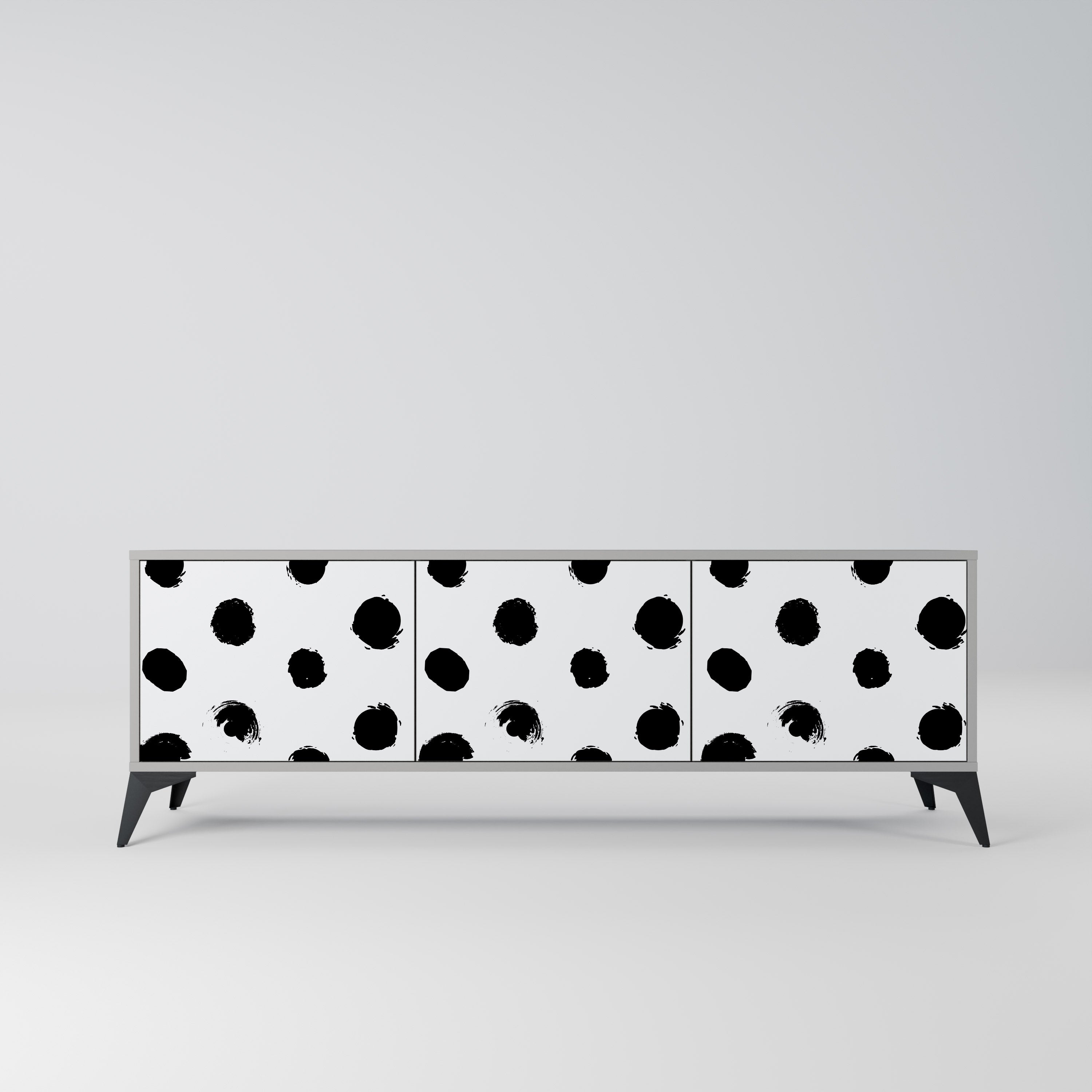 SLIPPING MINUTES Meuble TV 3 portes finition grise