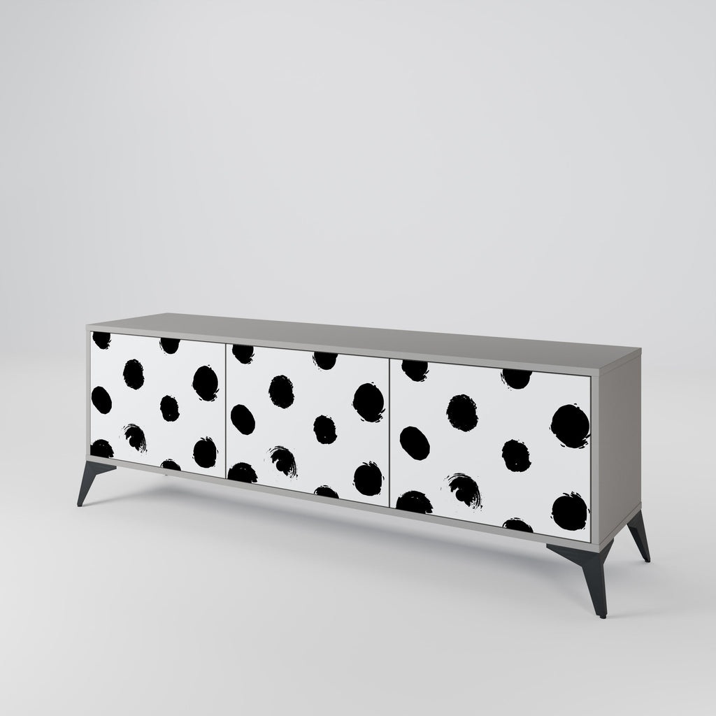 SLIPPING MINUTES Meuble TV 3 portes finition grise