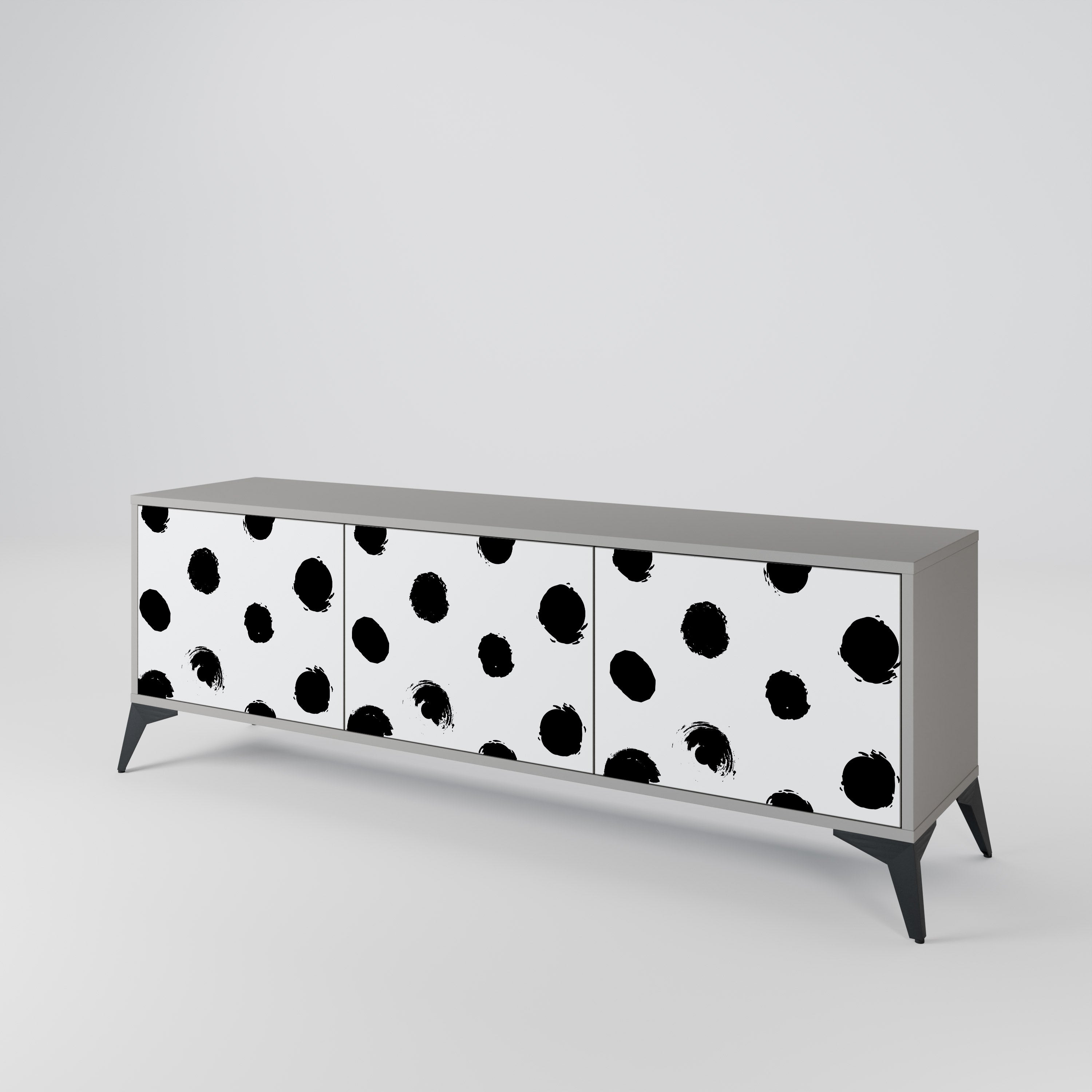 SLIPPING MINUTES Meuble TV 3 portes finition grise