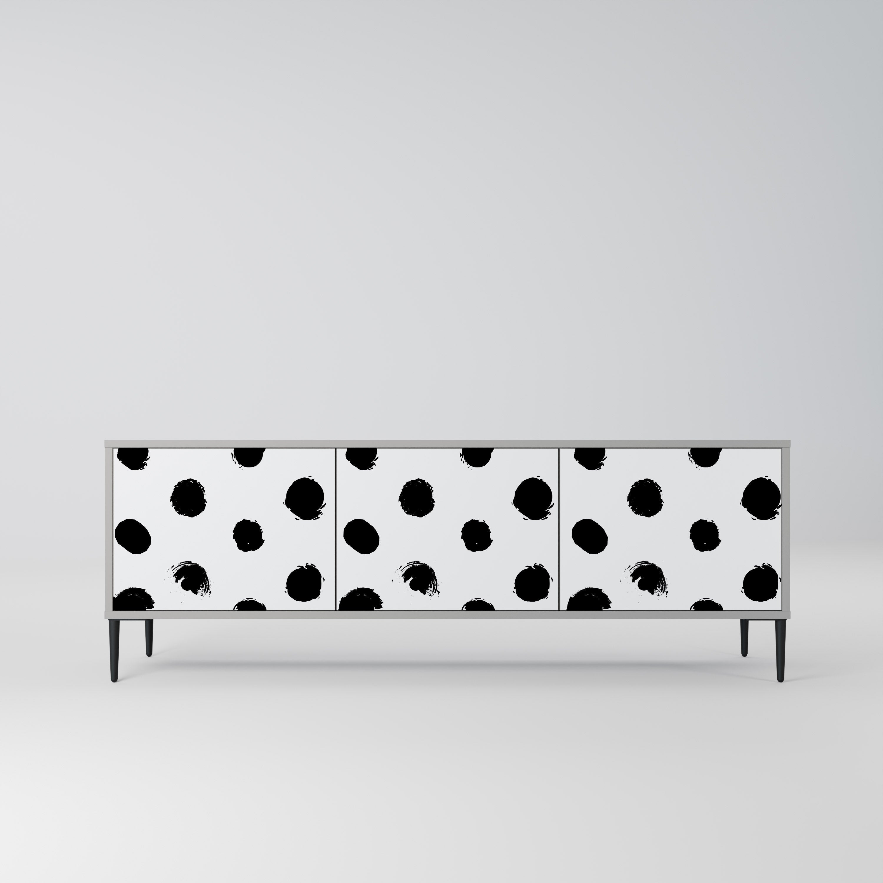 SLIPPING MINUTES Meuble TV 3 portes finition grise