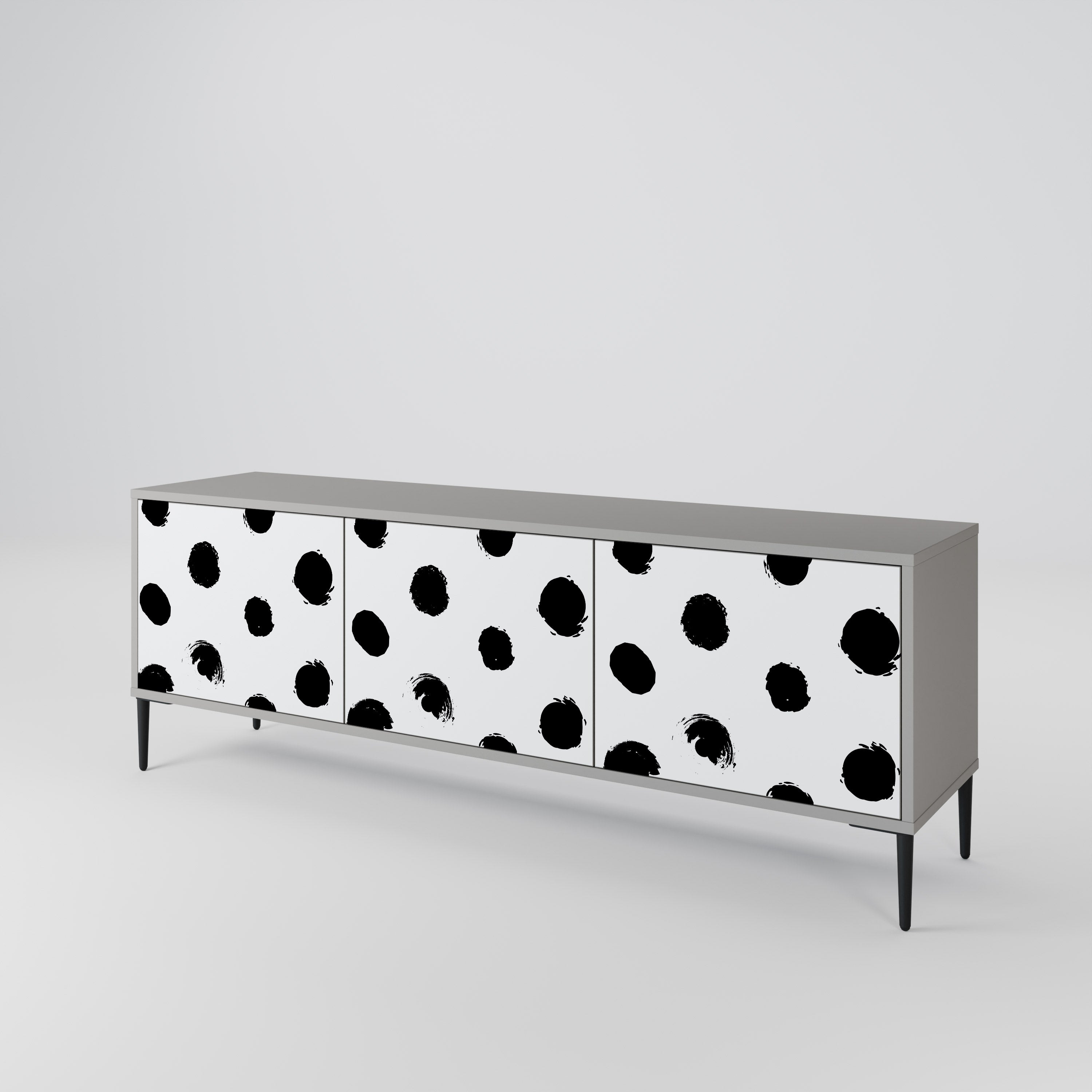 SLIPPING MINUTES Meuble TV 3 portes finition grise