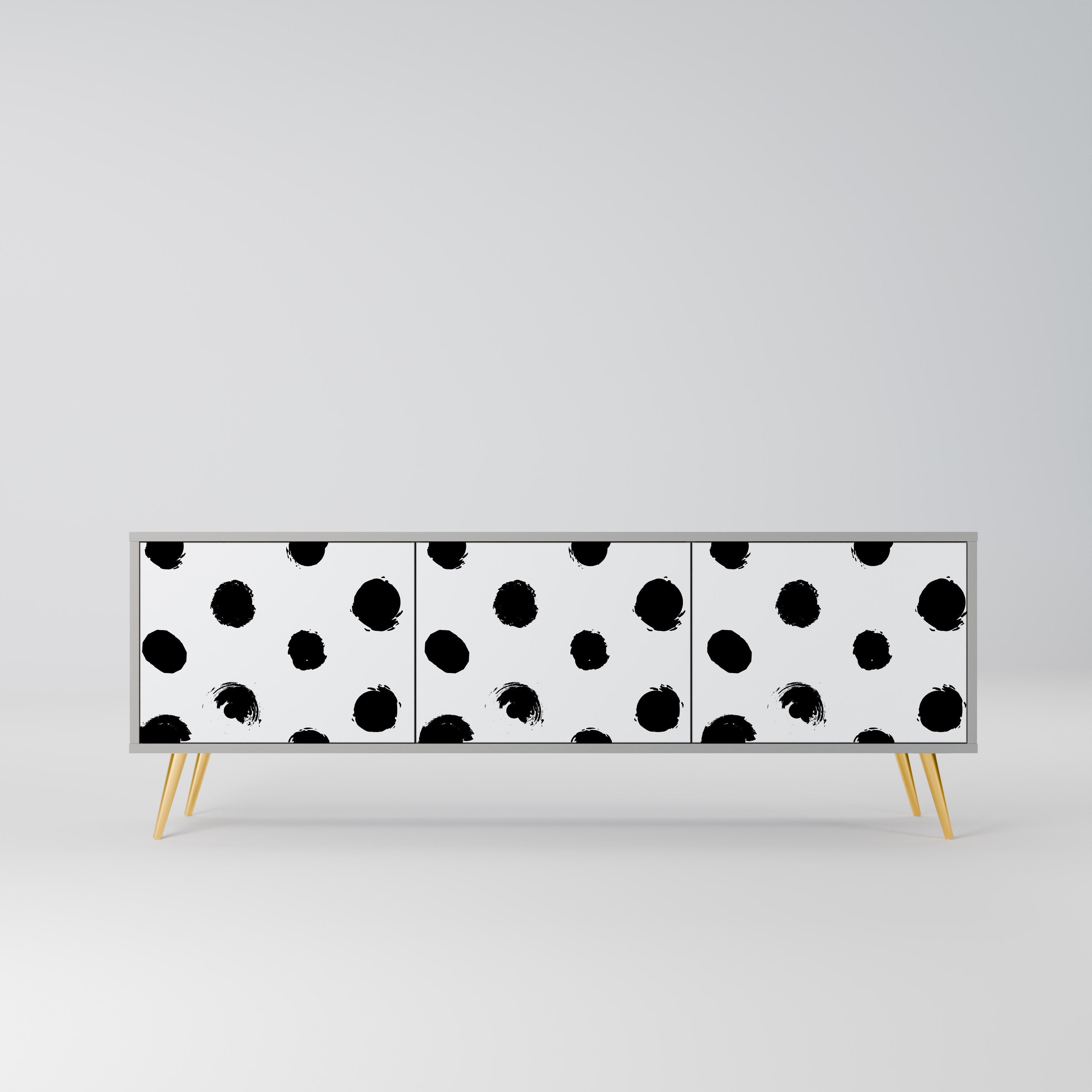 SLIPPING MINUTES Meuble TV 3 portes finition grise