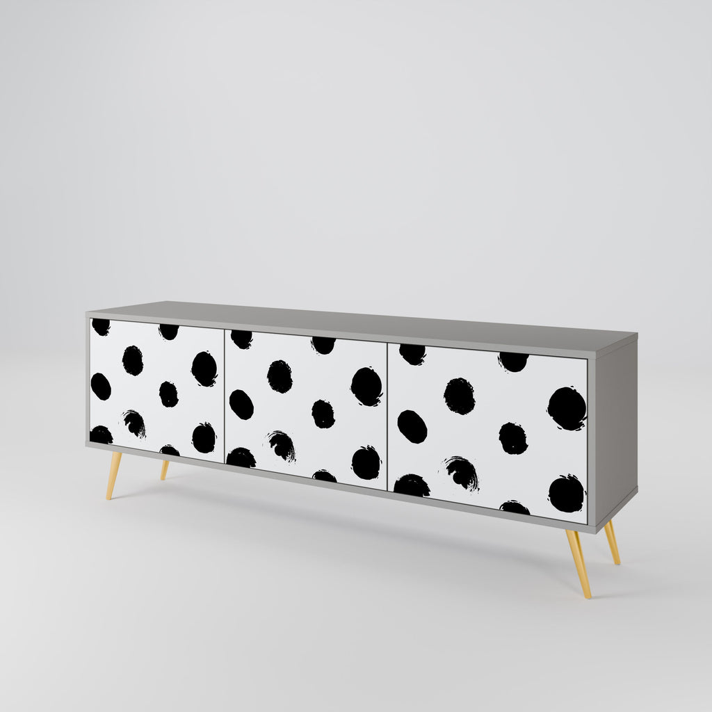 SLIPPING MINUTES Meuble TV 3 portes finition grise