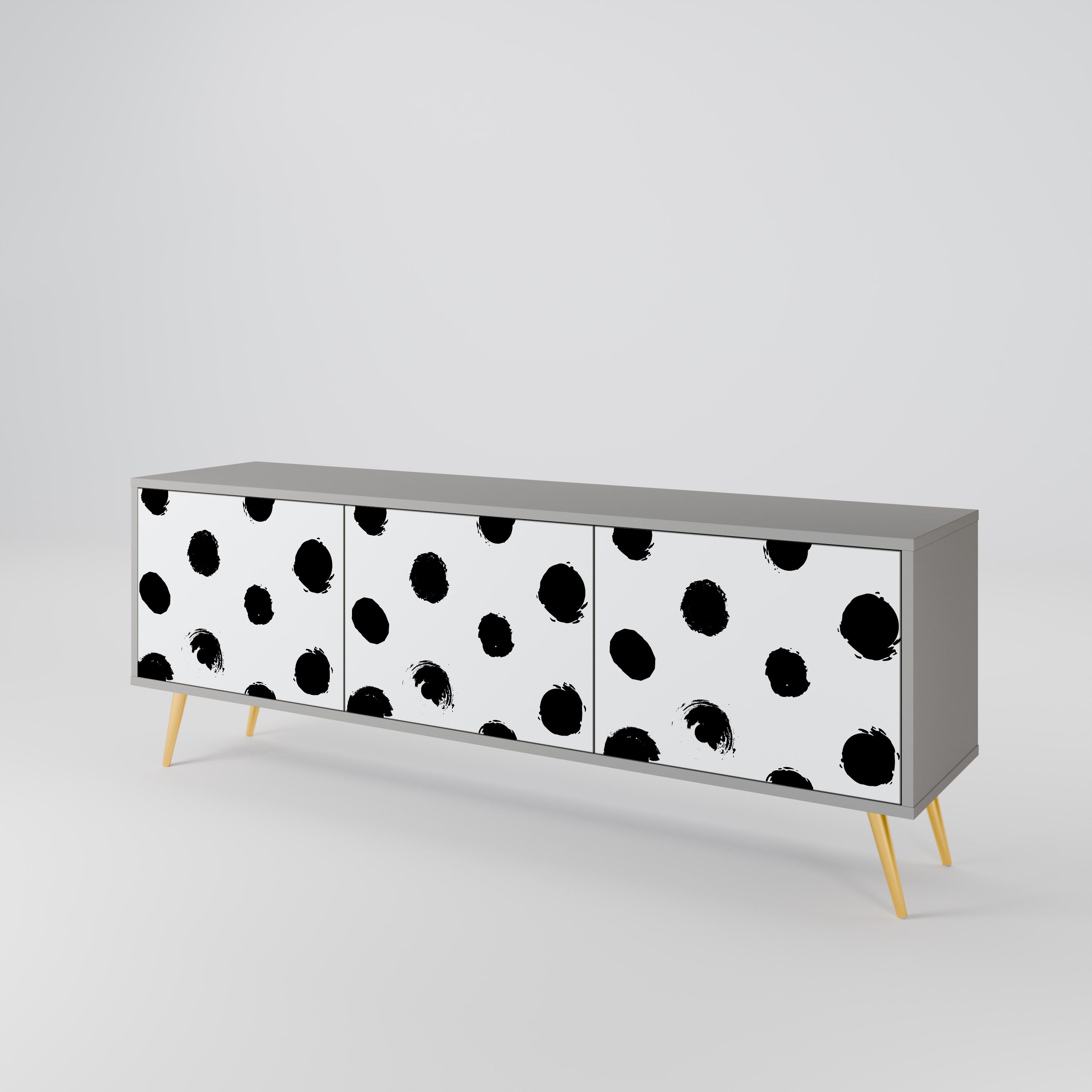 SLIPPING MINUTES Meuble TV 3 portes finition grise