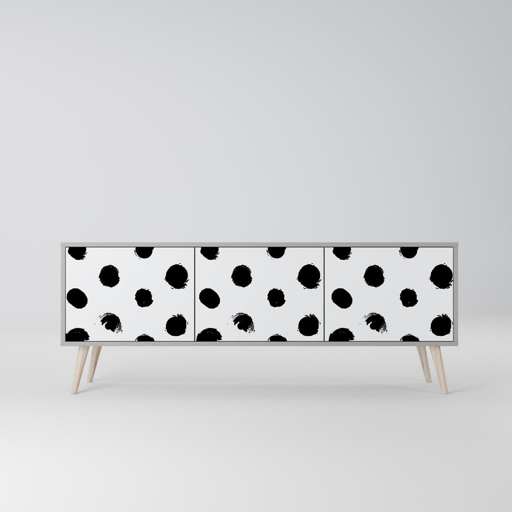 SLIPPING MINUTES Meuble TV 3 portes finition grise