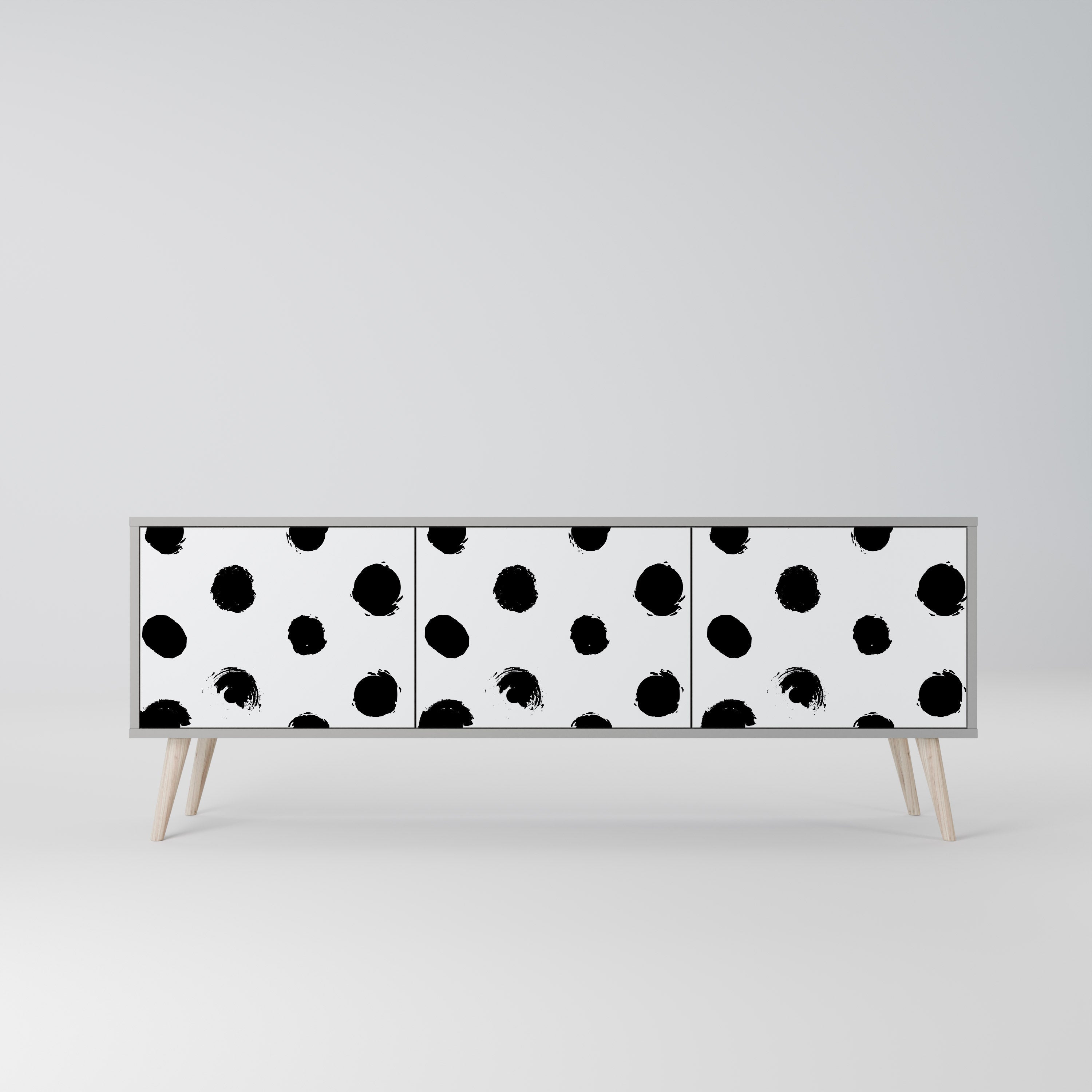 SLIPPING MINUTES Meuble TV 3 portes finition grise