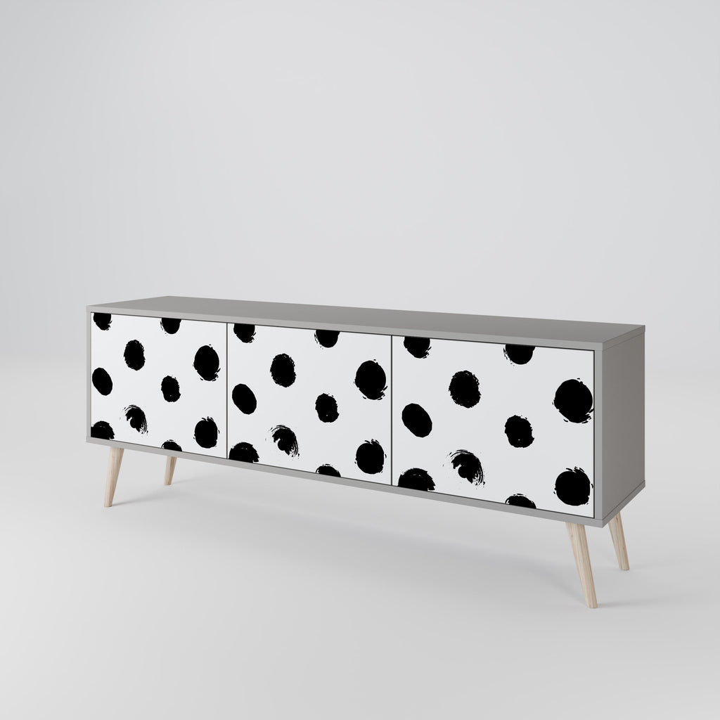 SLIPPING MINUTES Meuble TV 3 portes finition grise