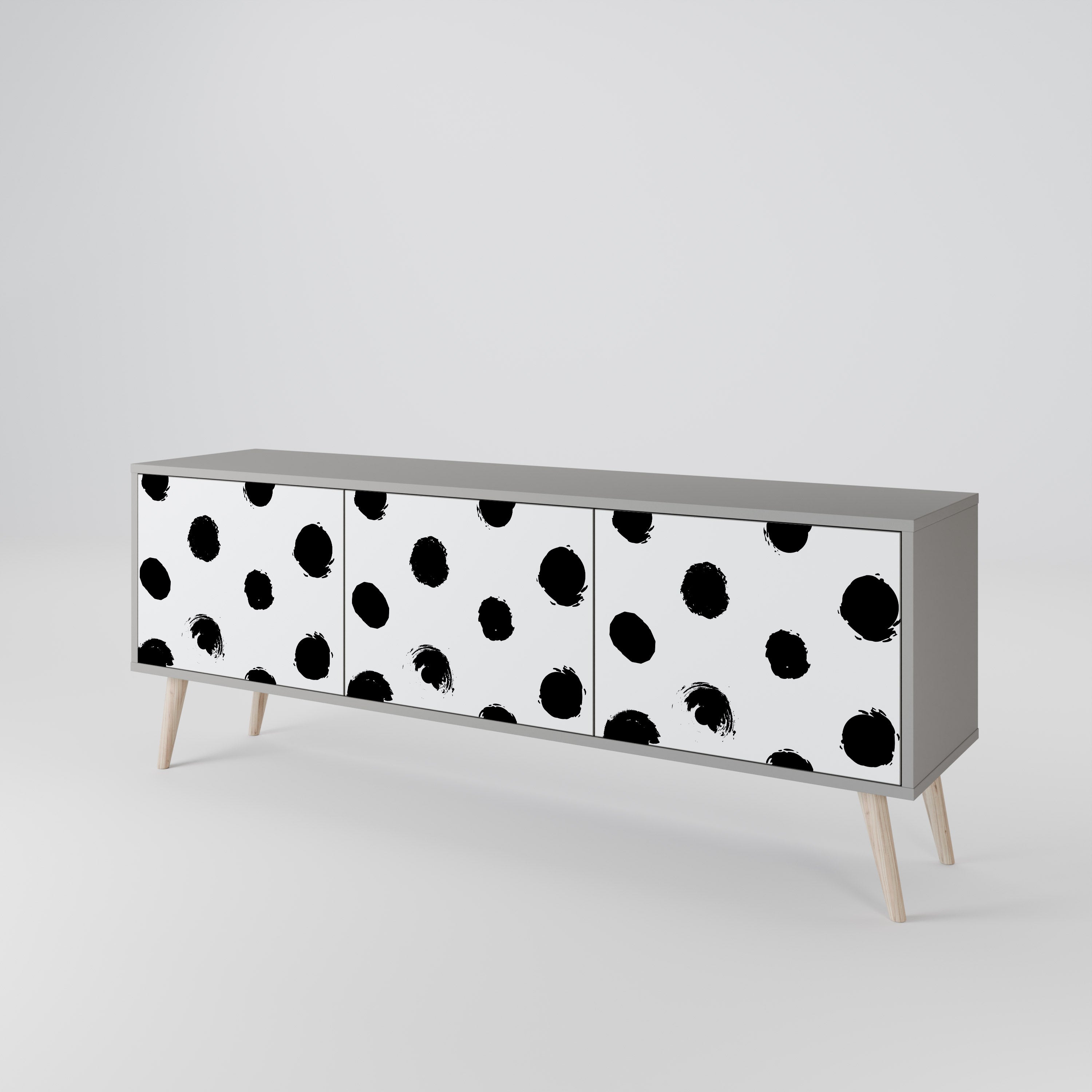 SLIPPING MINUTES Meuble TV 3 portes finition grise