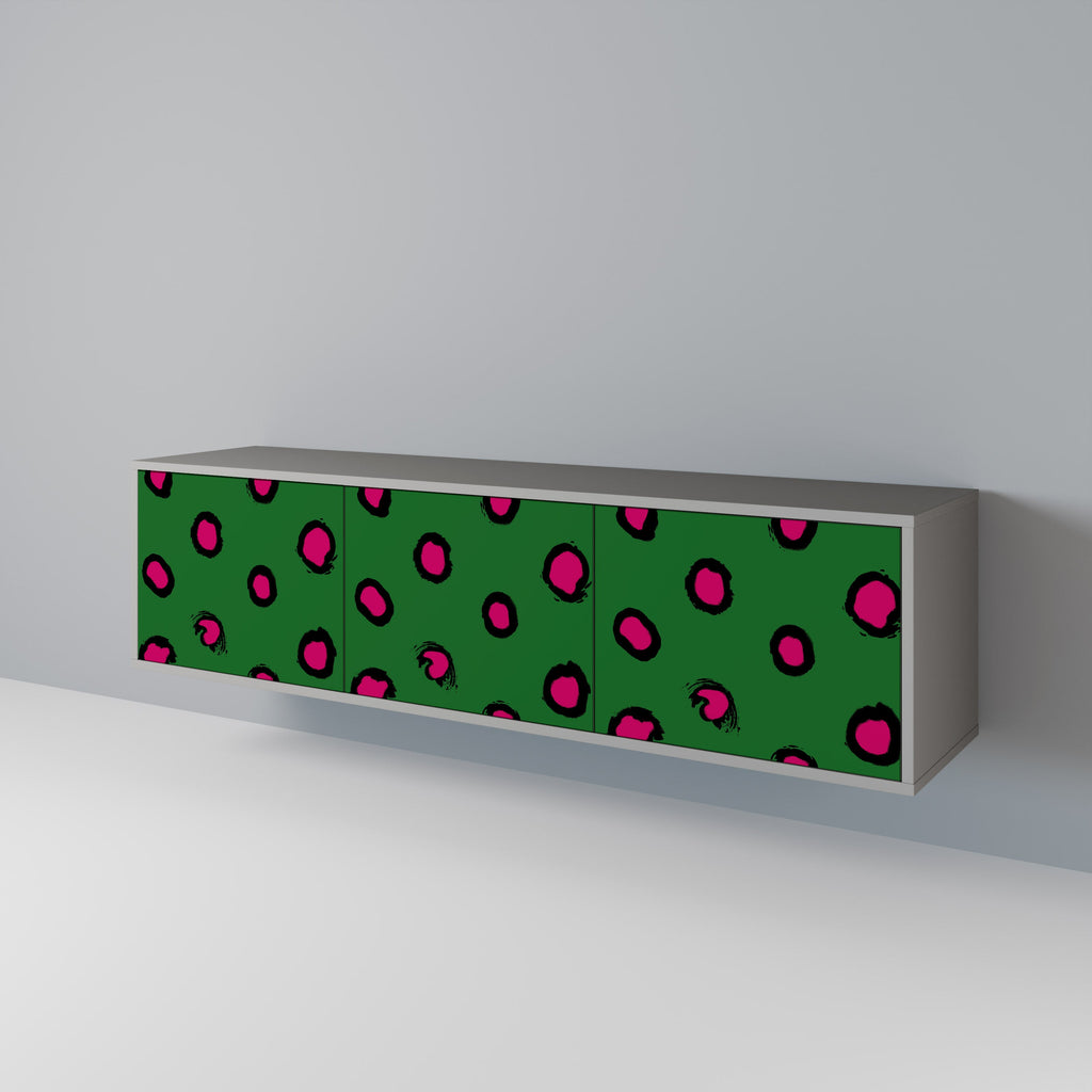 Meuble TV 3 portes FUNKY SPOTS finition grise