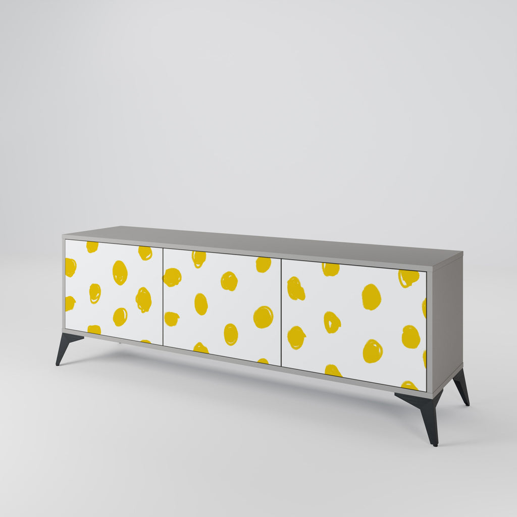 Meuble TV 3 portes RADIANT REVERIE finition grise