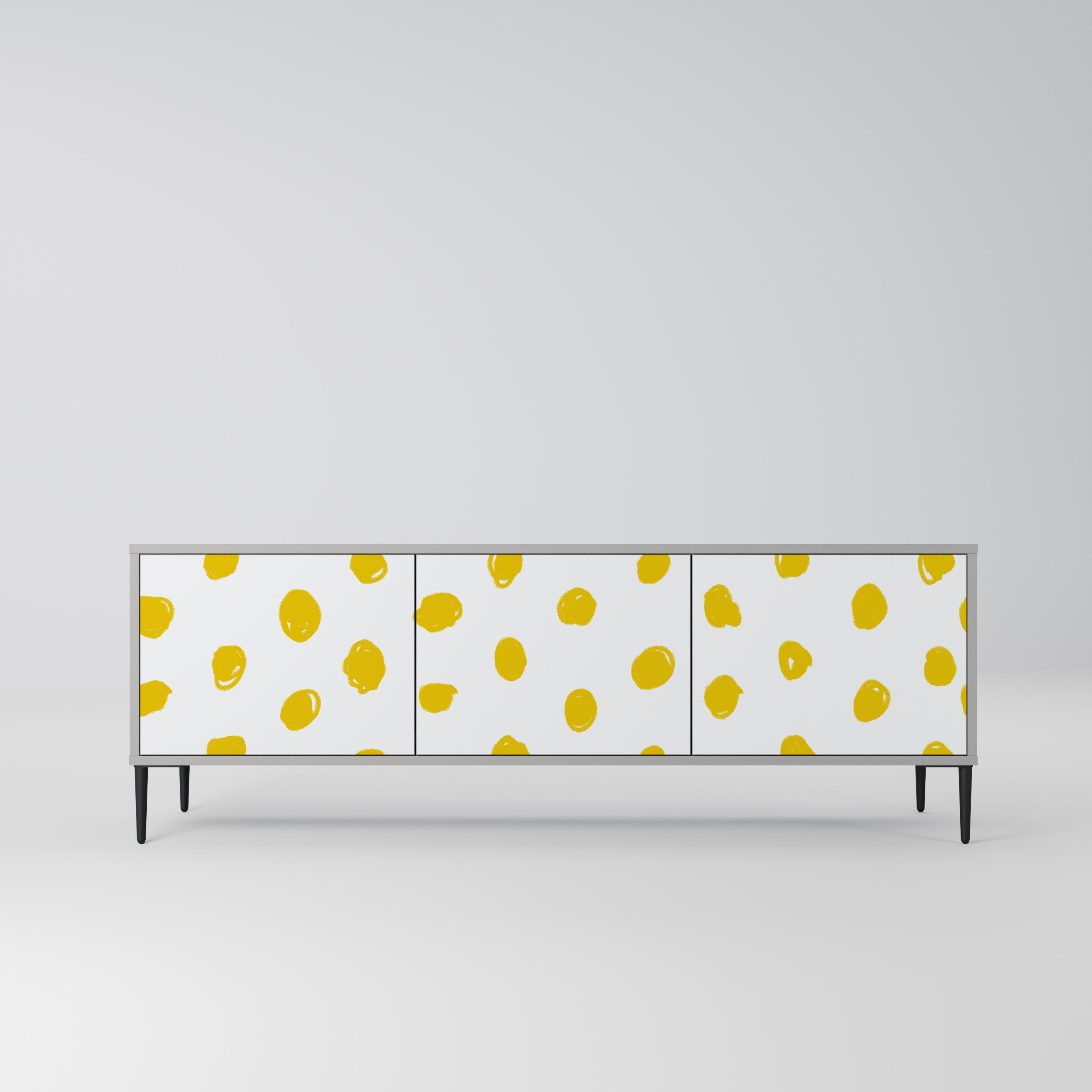 Meuble TV 3 portes RADIANT REVERIE finition grise