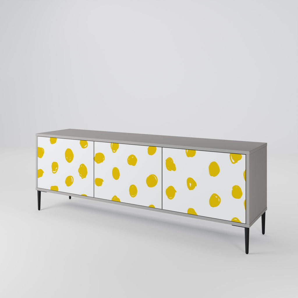 Meuble TV 3 portes RADIANT REVERIE finition grise