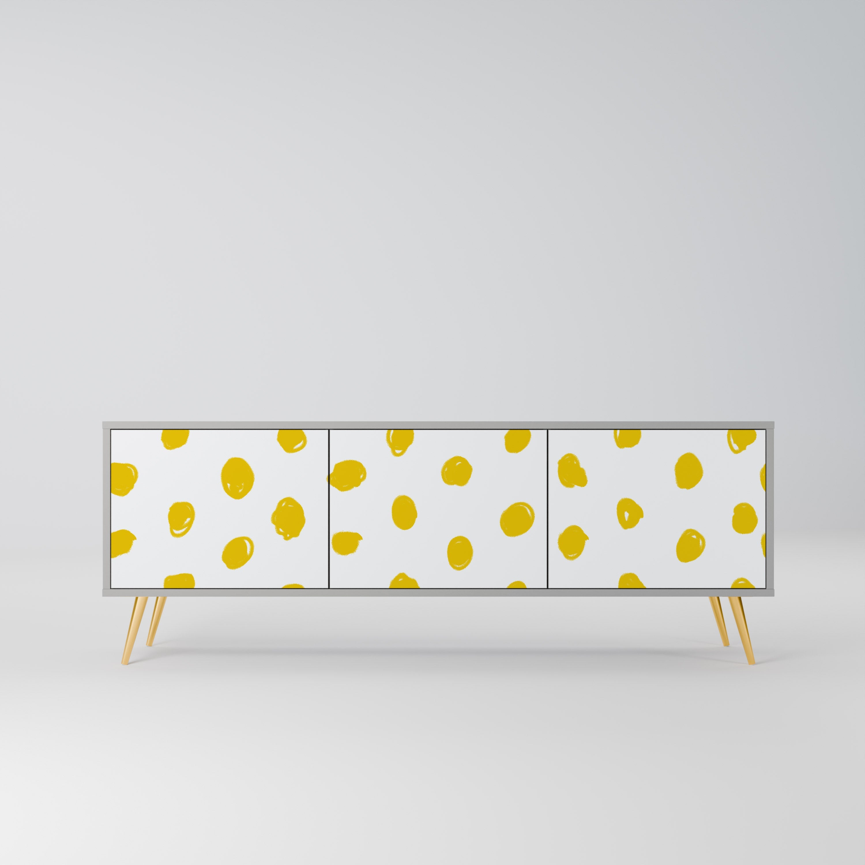 Meuble TV 3 portes RADIANT REVERIE finition grise