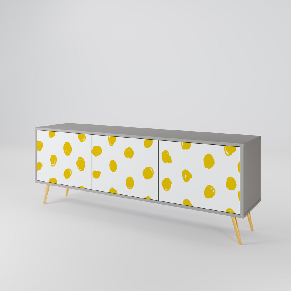 Meuble TV 3 portes RADIANT REVERIE finition grise