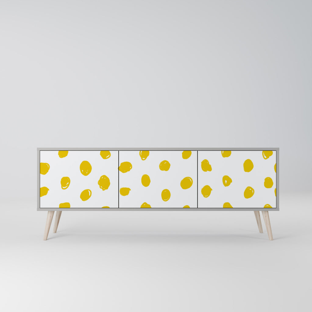 Meuble TV 3 portes RADIANT REVERIE finition grise