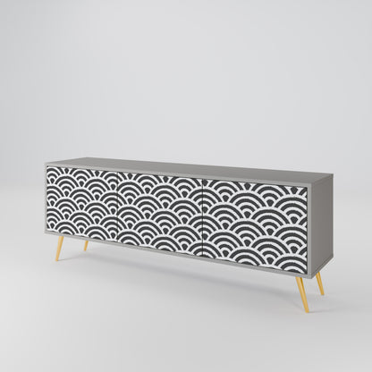 GLOOMY HOST 3-Door TV Cabinet