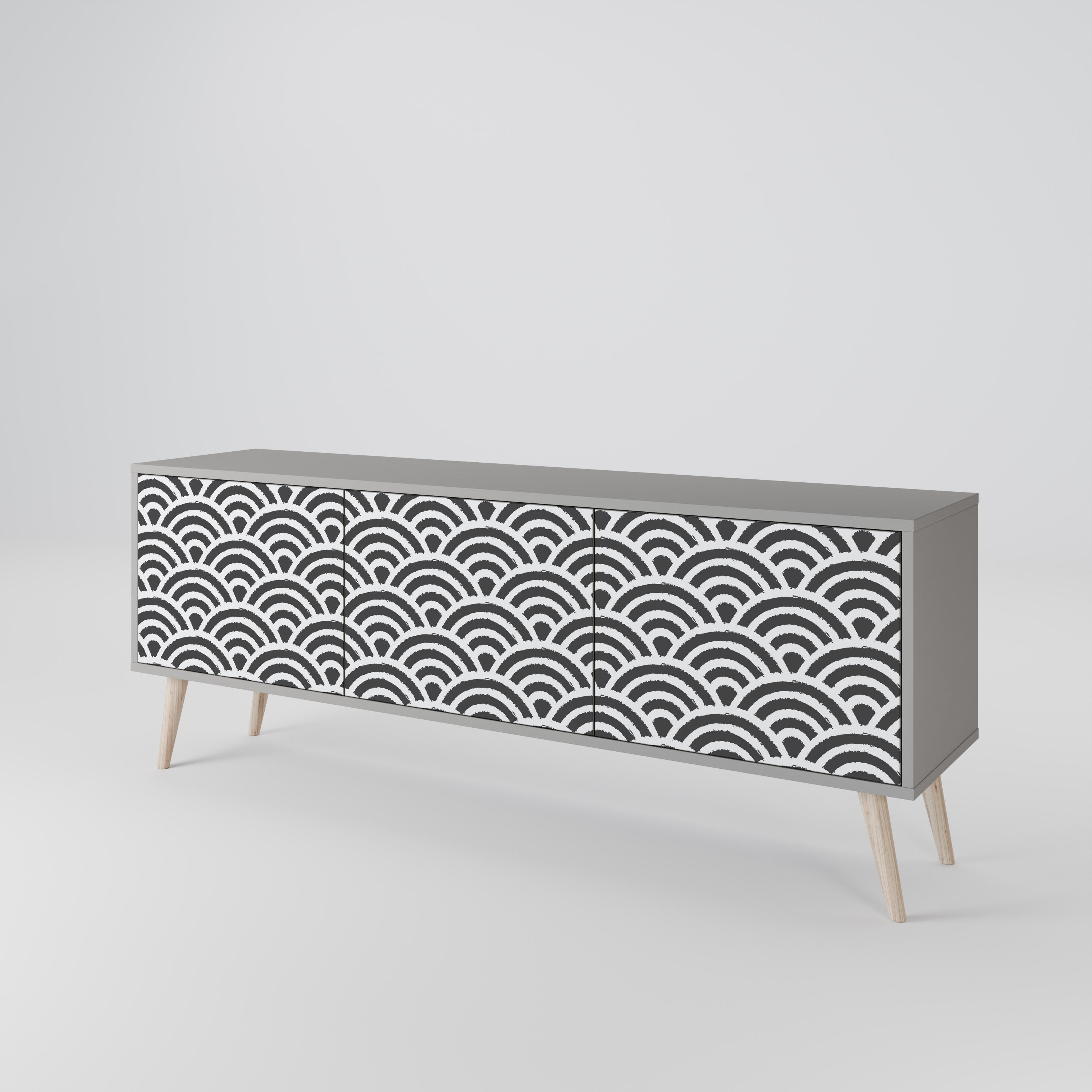 GLOOMY HOST 3-Door TV Cabinet