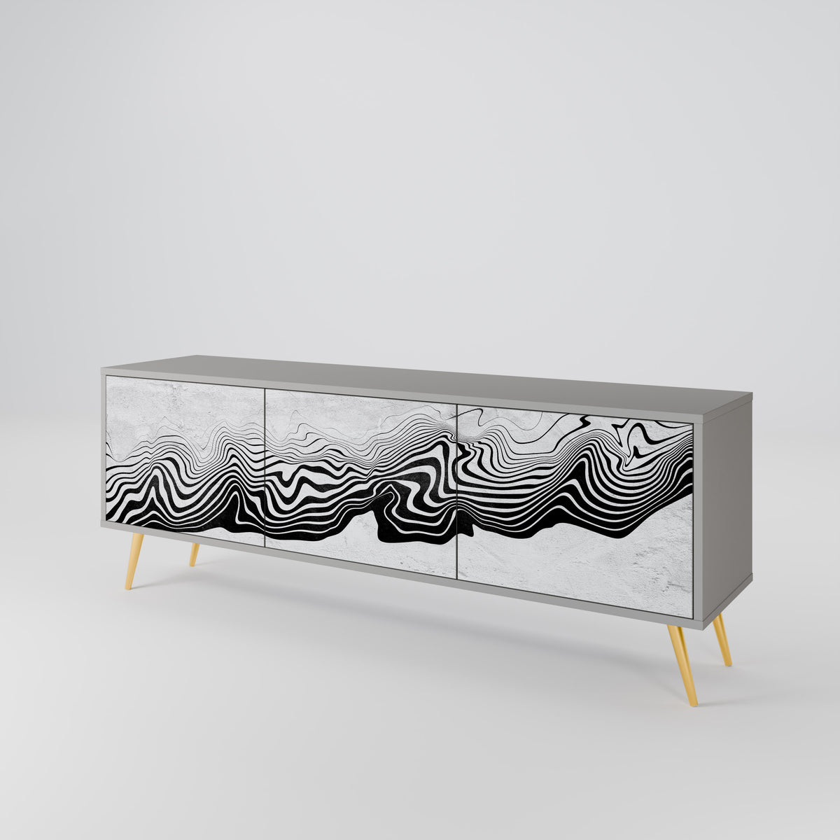 MONOCHROME MIRAGE 3-Door TV Cabinet