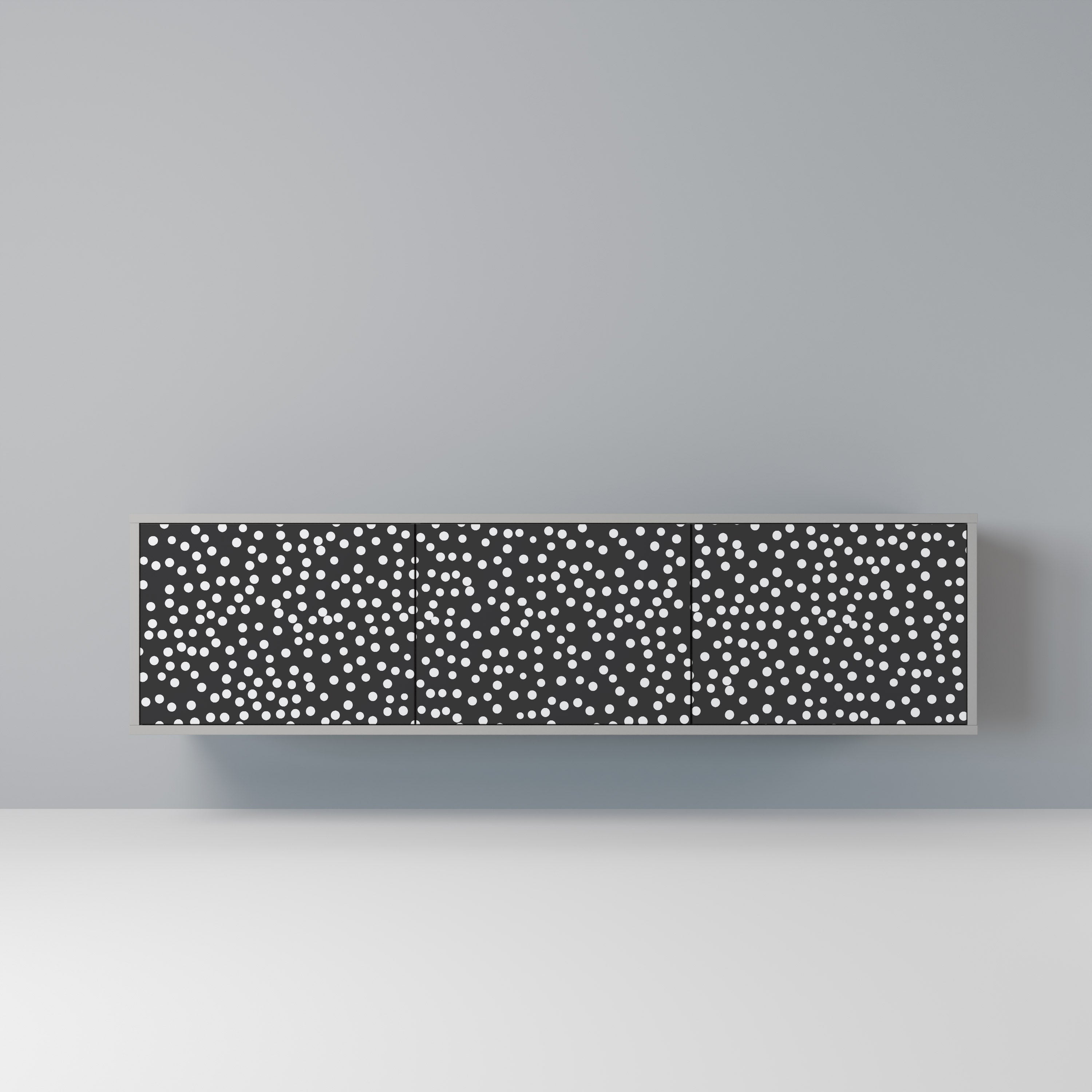 Meuble TV 3 portes BLINDING LIGHTS, finition grise