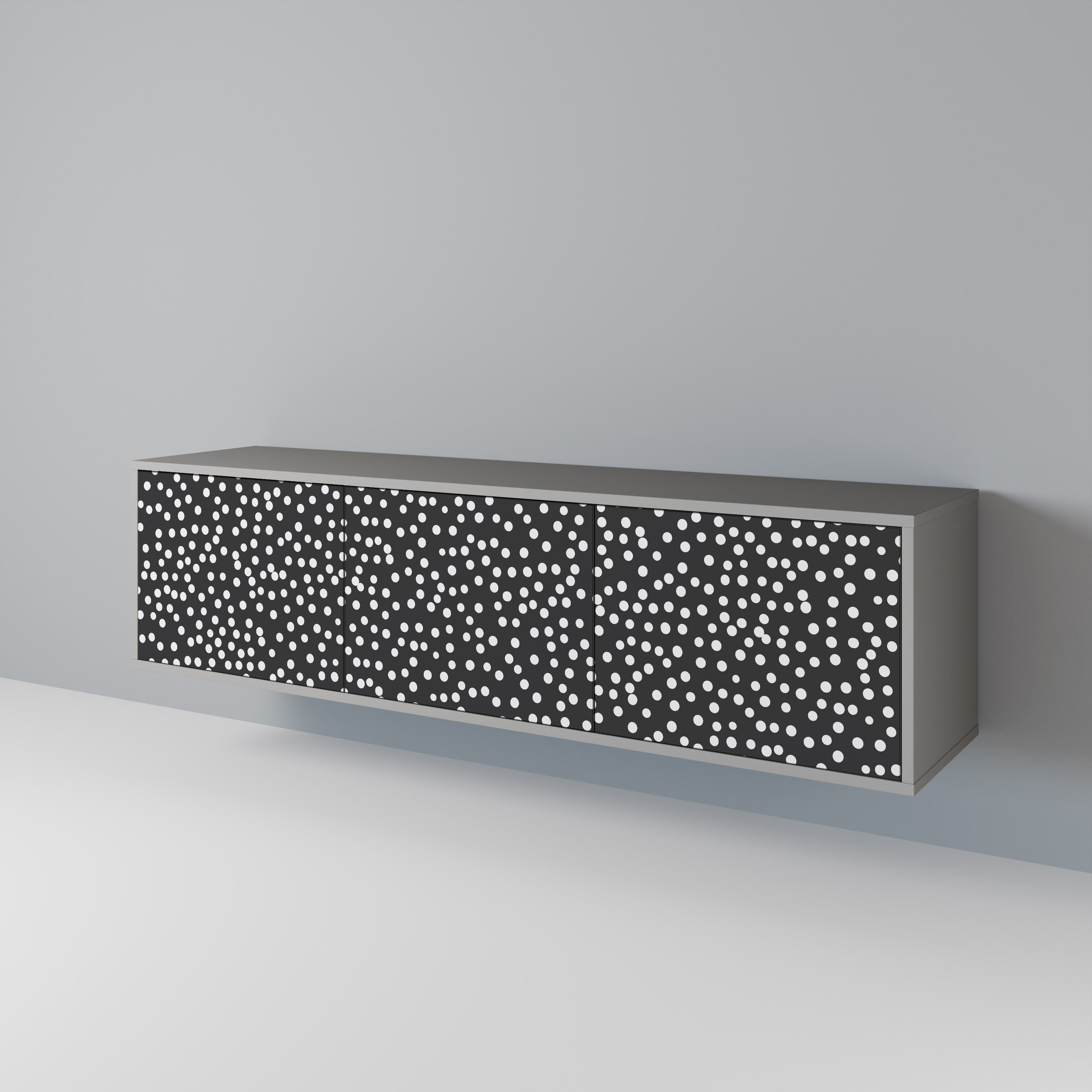 Meuble TV 3 portes BLINDING LIGHTS, finition grise