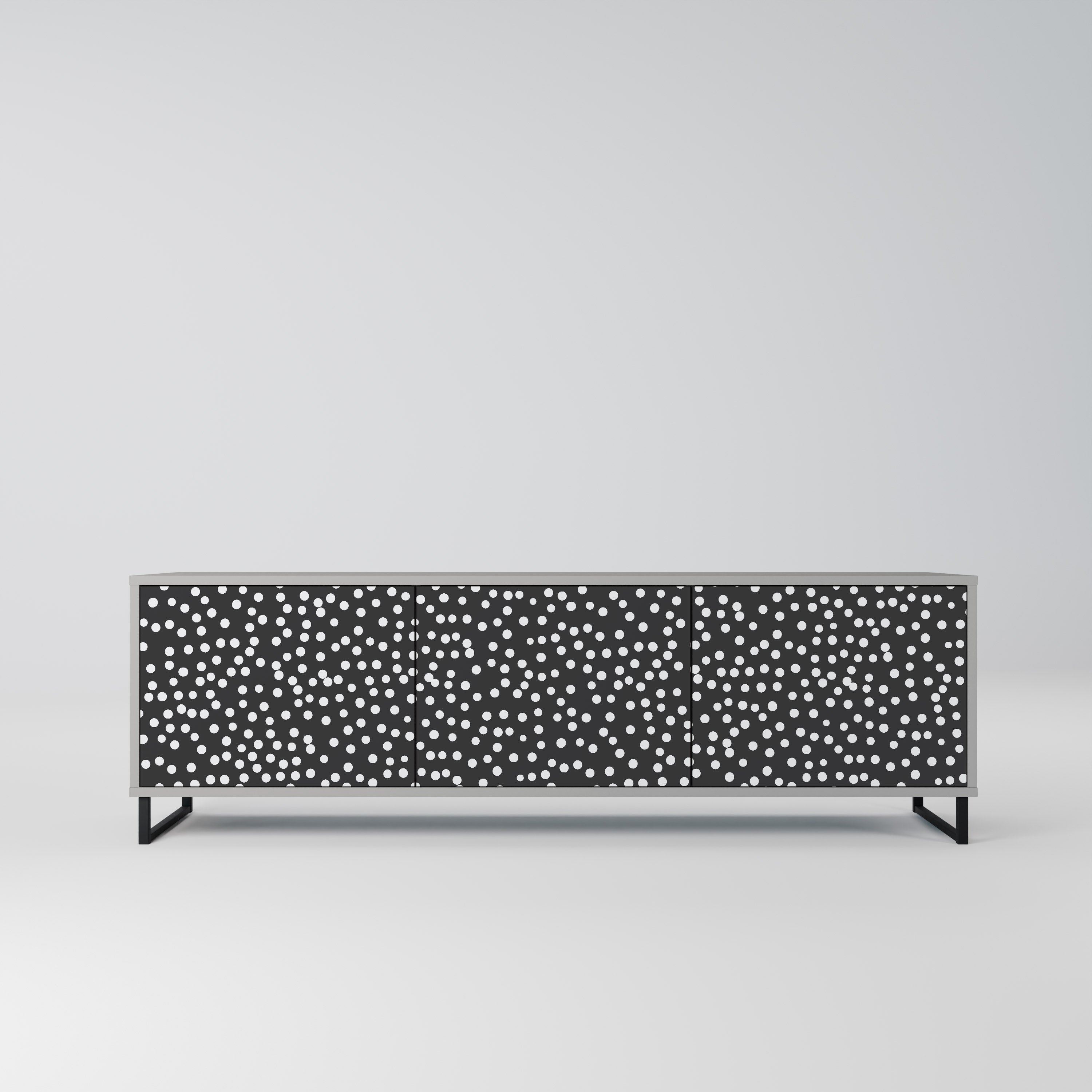 Meuble TV 3 portes BLINDING LIGHTS, finition grise