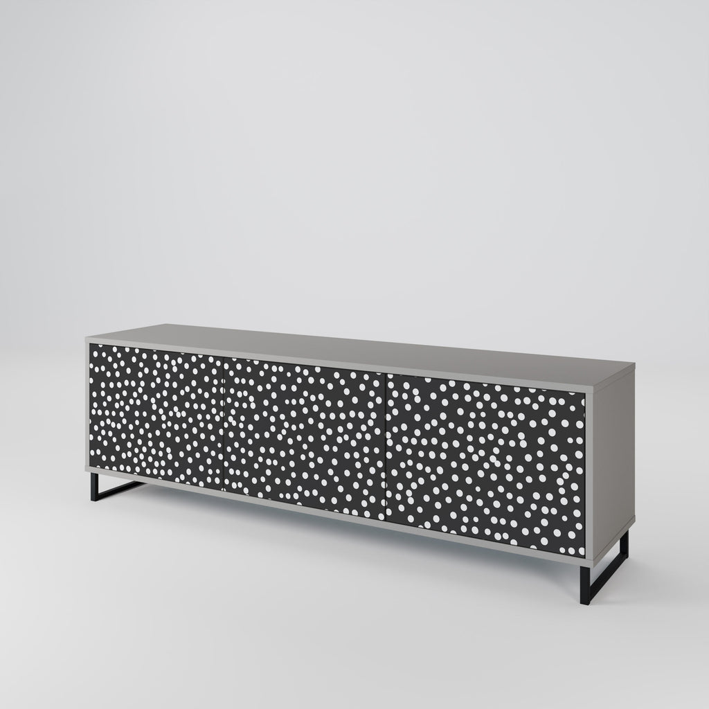 Meuble TV 3 portes BLINDING LIGHTS, finition grise