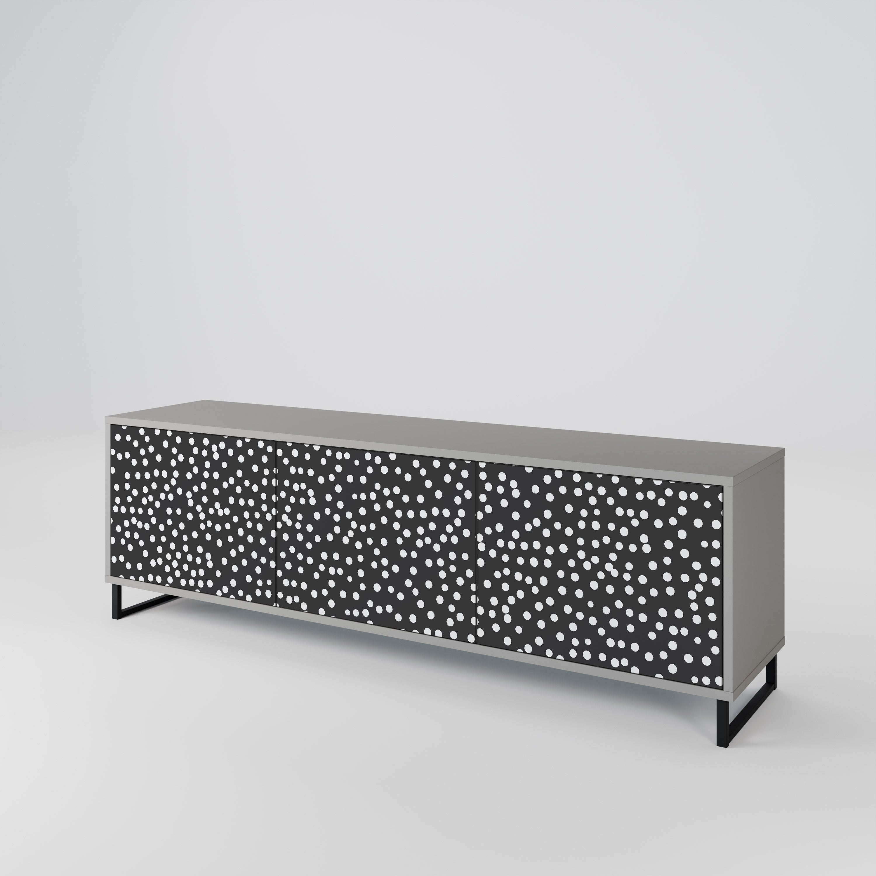 Meuble TV 3 portes BLINDING LIGHTS, finition grise