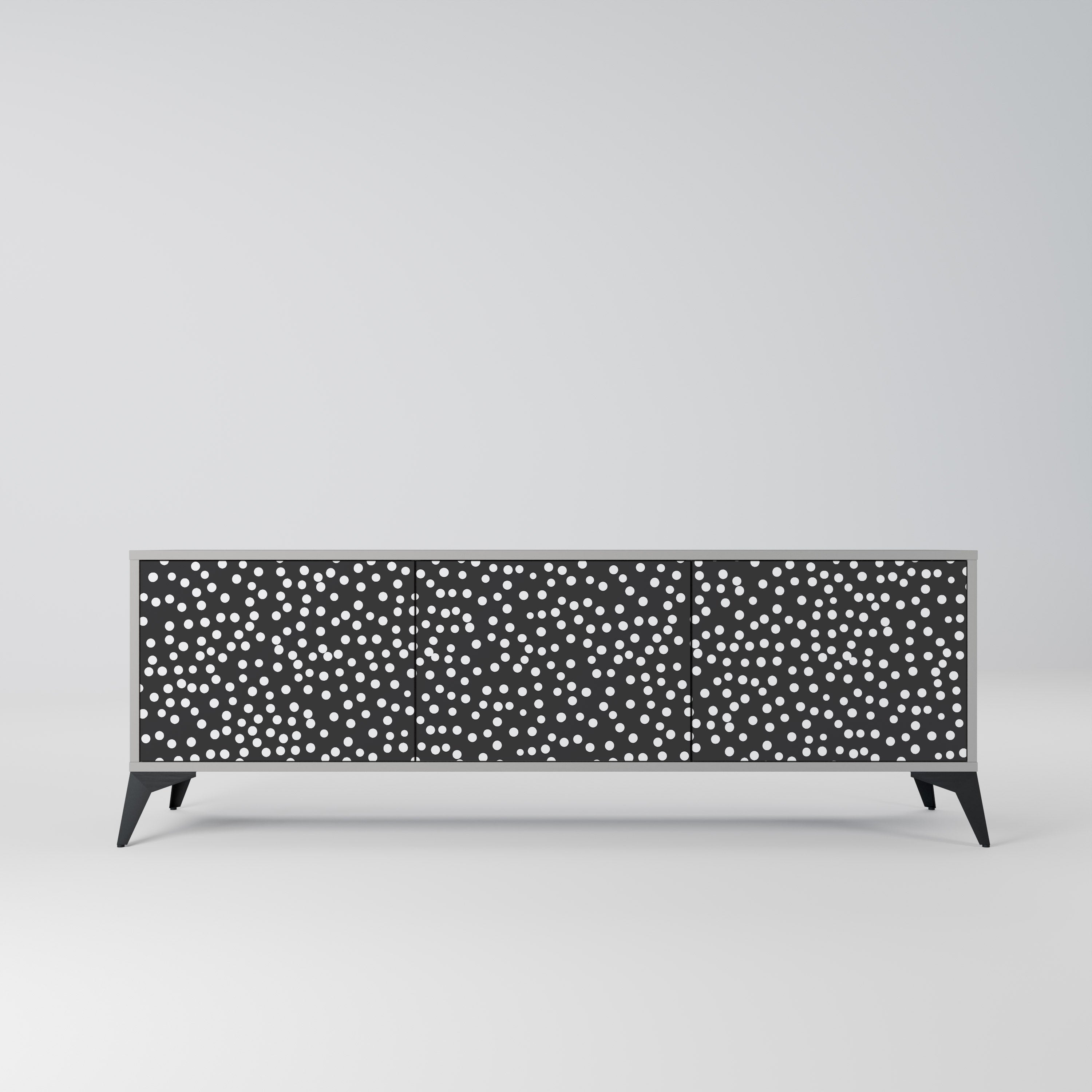 Meuble TV 3 portes BLINDING LIGHTS, finition grise