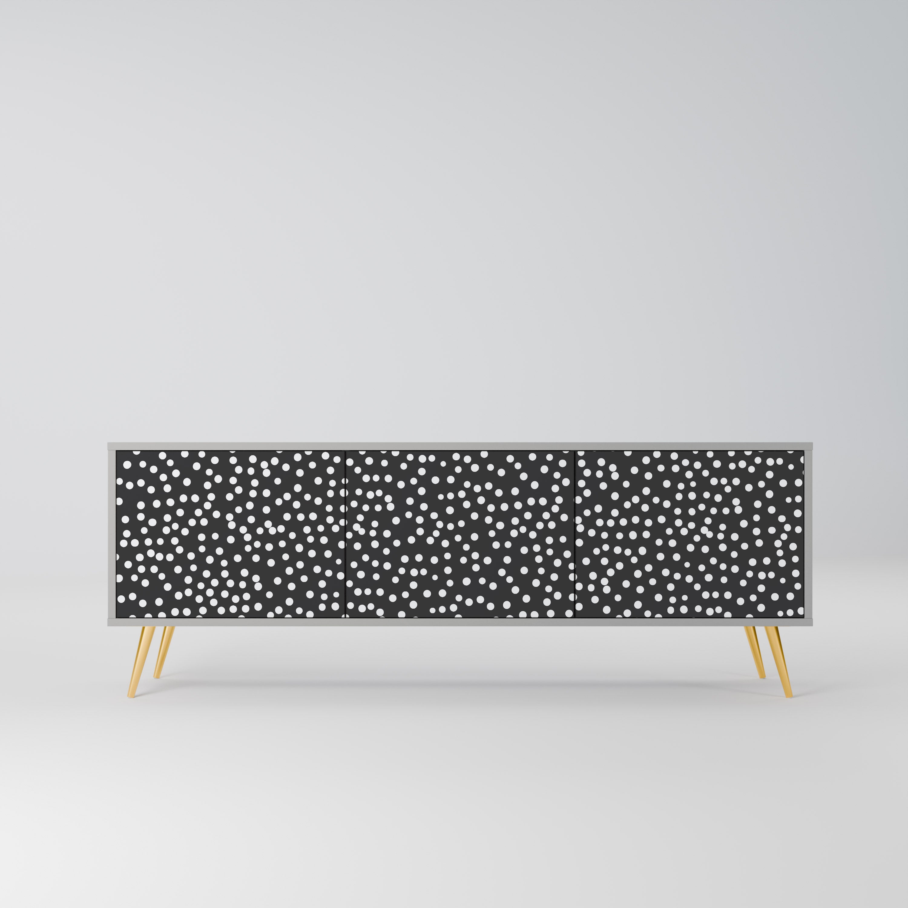 Meuble TV 3 portes BLINDING LIGHTS, finition grise