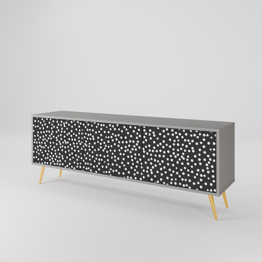 Meuble TV 3 portes BLINDING LIGHTS, finition grise