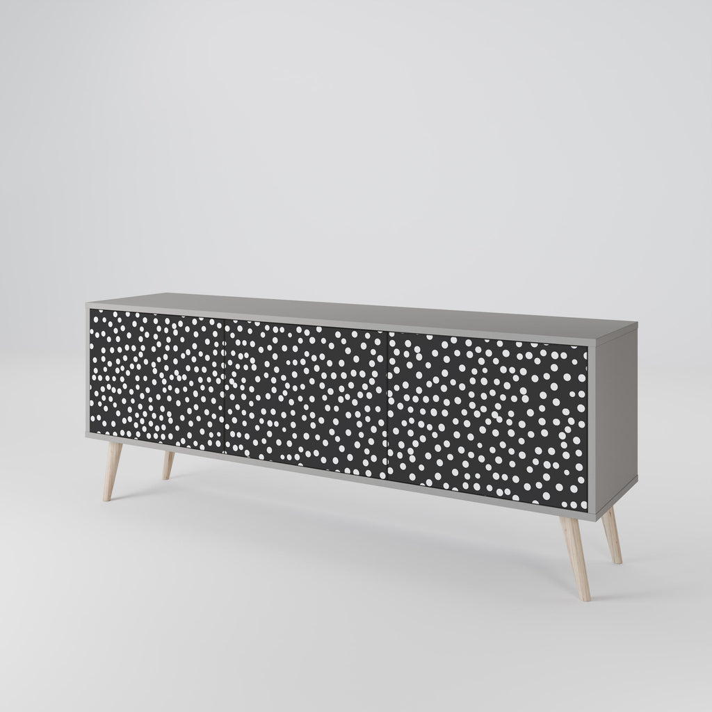 Meuble TV 3 portes BLINDING LIGHTS, finition grise