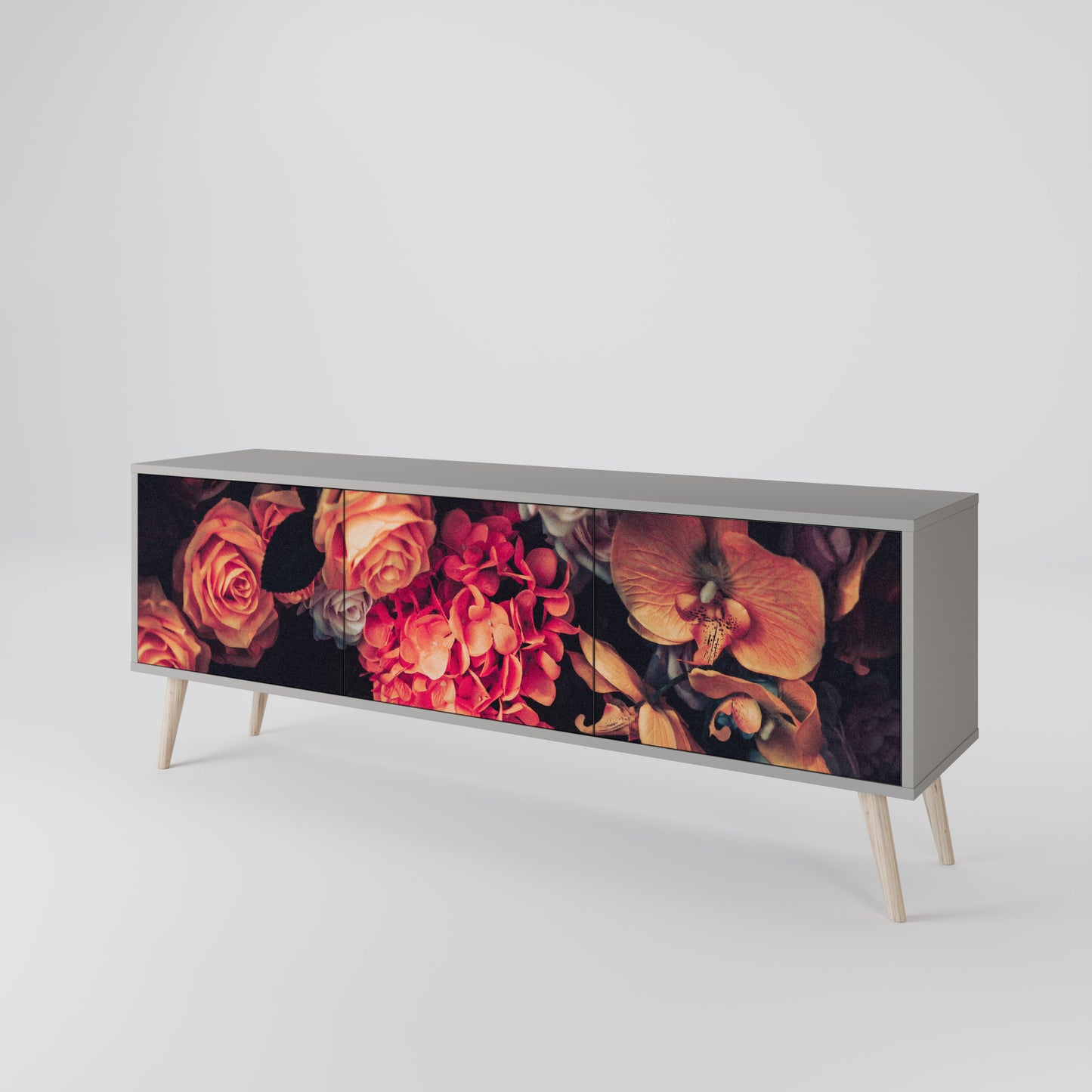 NEVERENDING BLOOM 3-Door TV Cabinet