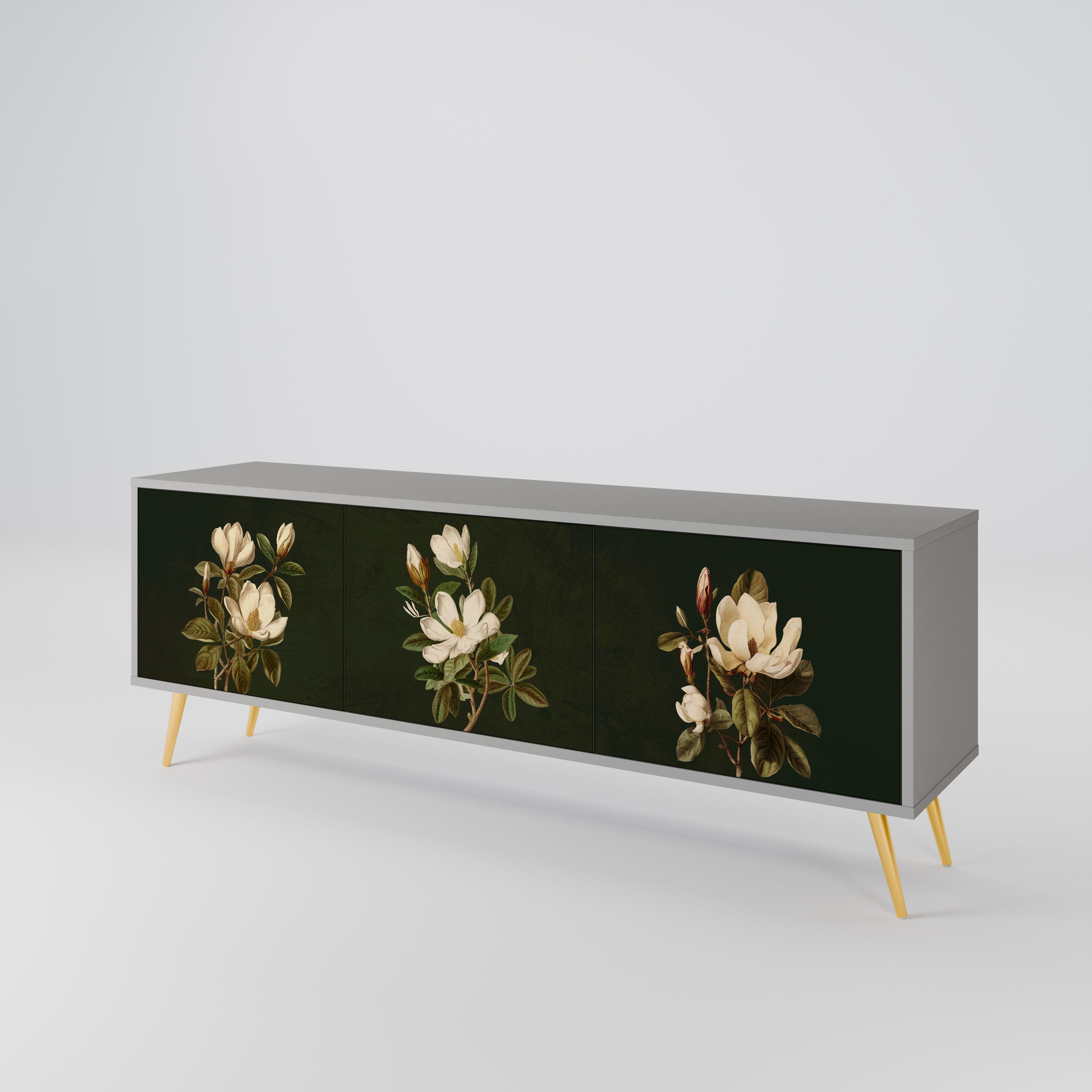 FLORAL NOIR 3-Door TV Cabinet