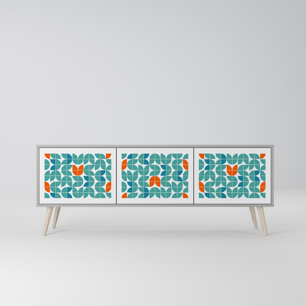 Meuble TV 3 portes BE THE CHANGE en finition grise